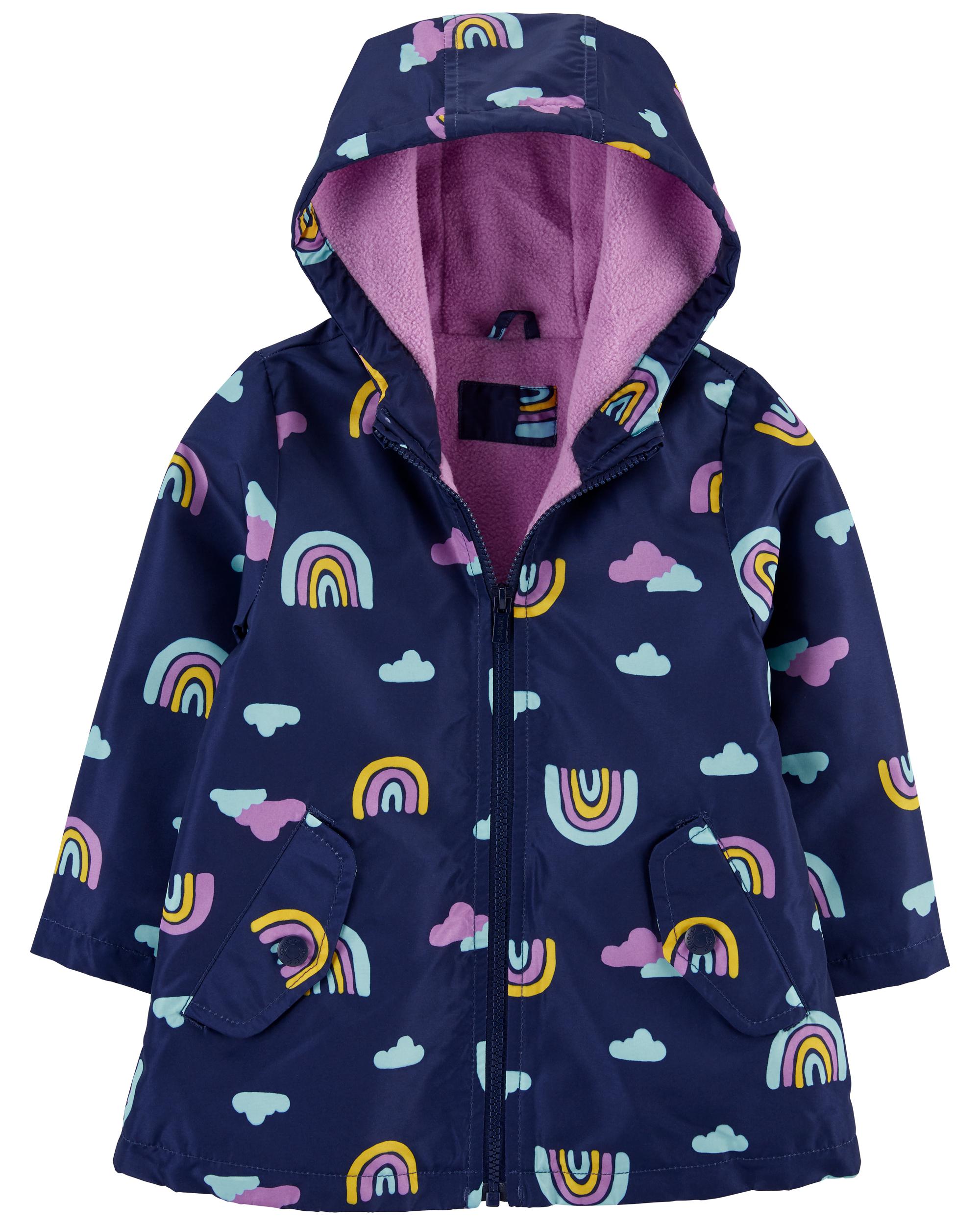 Navy Multi Rainbow Print Rain Jacket Carter s Oshkosh Canada