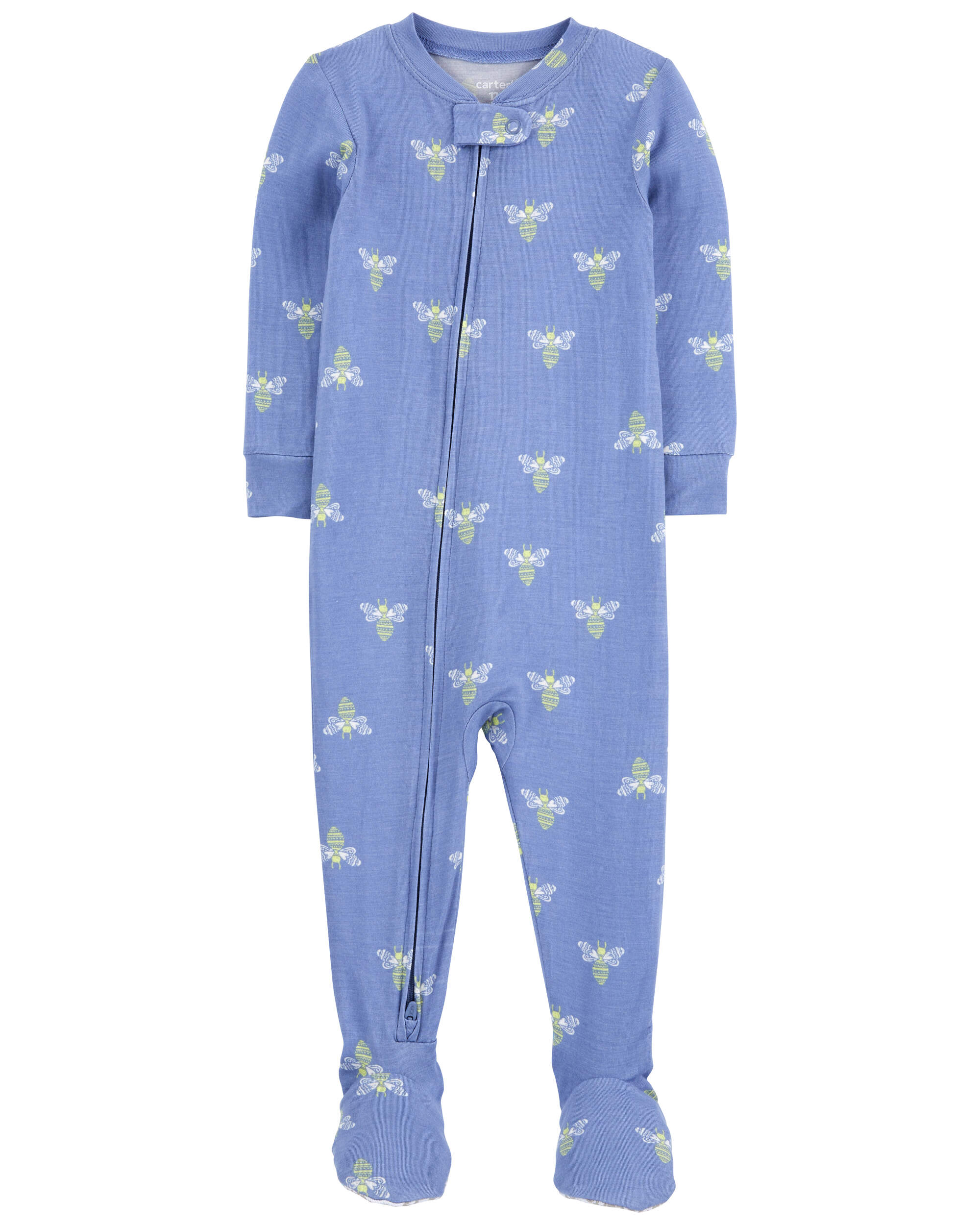 Baby 1-Piece Bee Print PurelySoft Footie Pyjamas