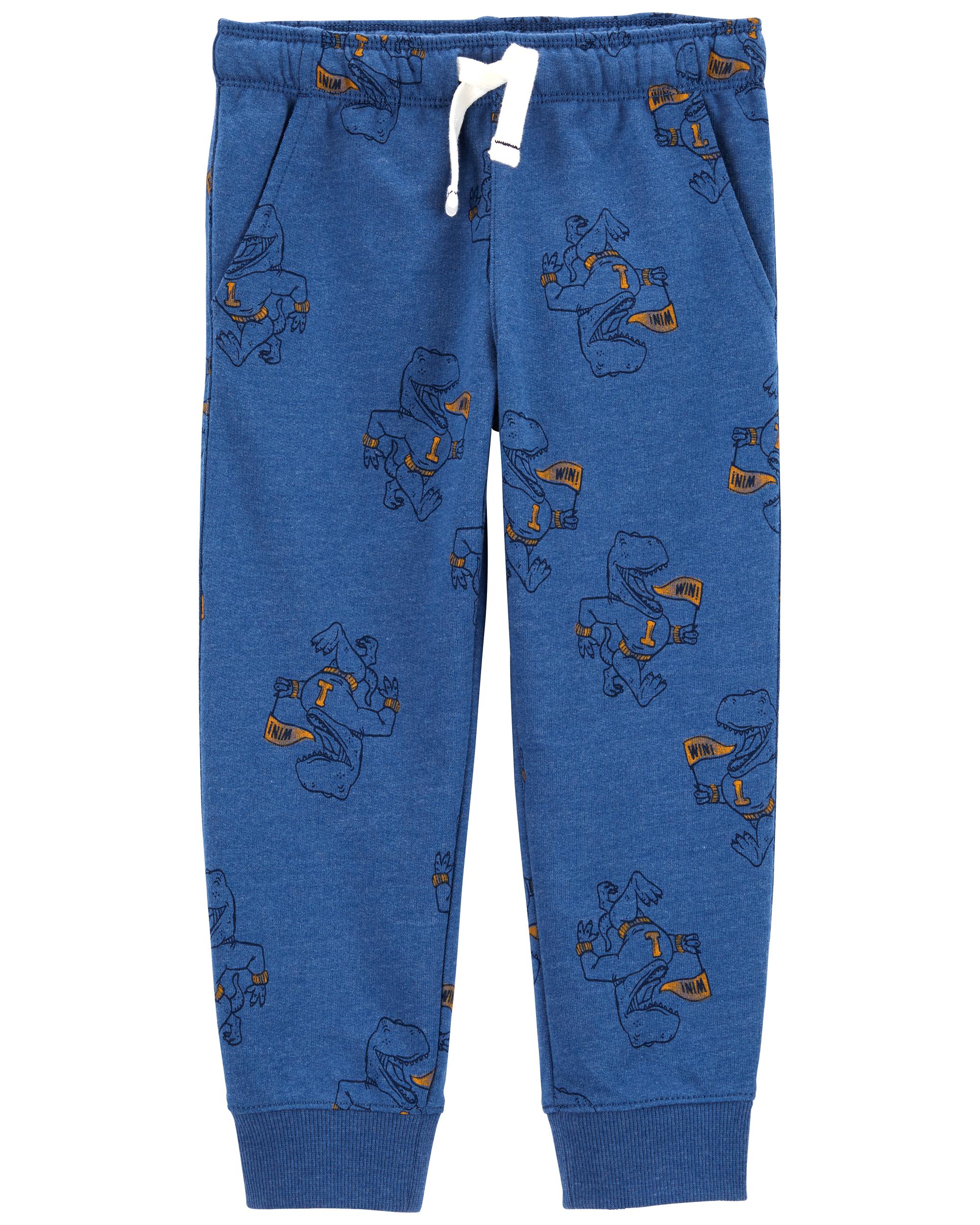 Blue Baby Dinosaur Pull-On French Terry Joggers | Carter’s Oshkosh Canada