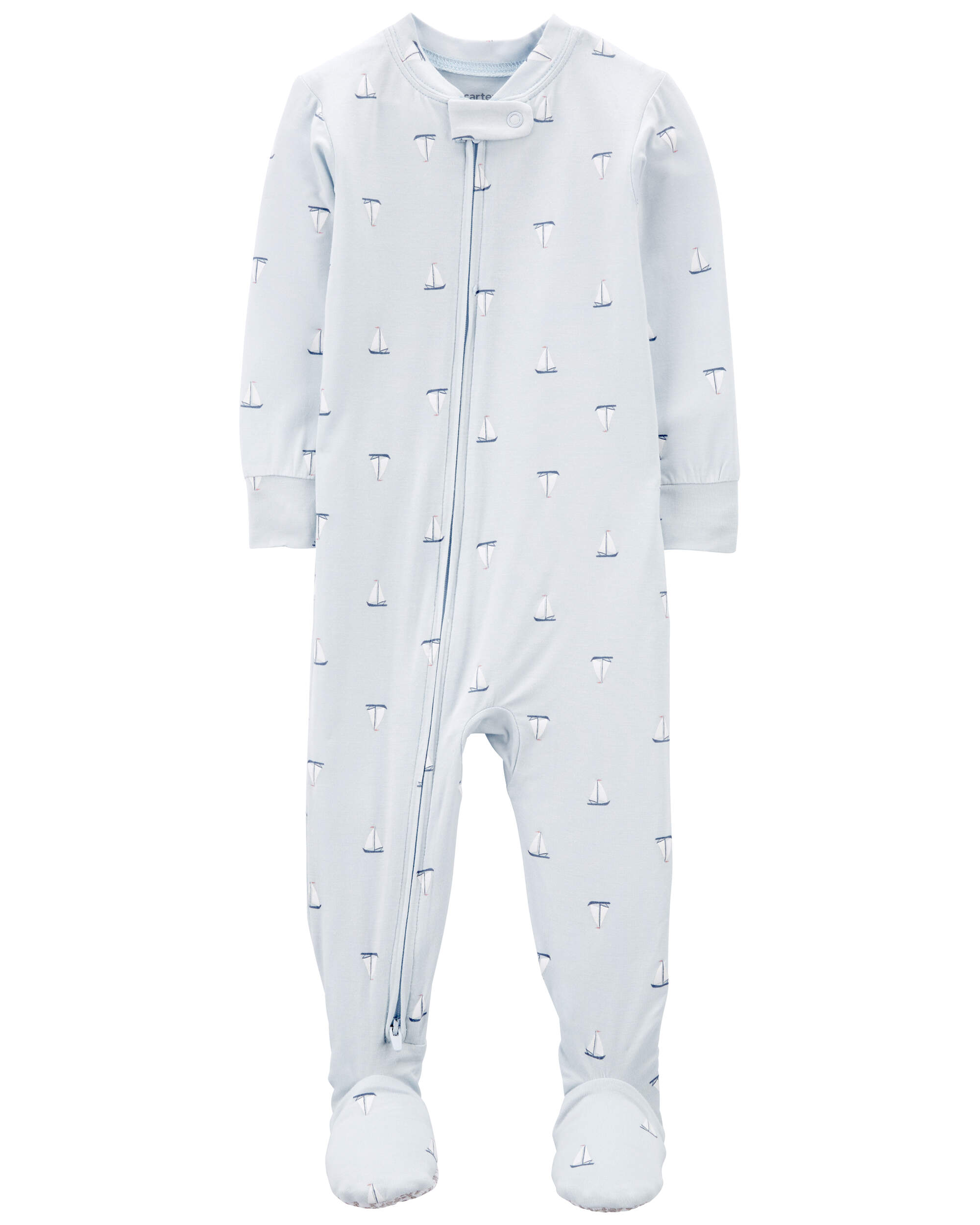 Kids Petit Bateau Likely Pyjamas - Duffle Blue/Snowboarding Print