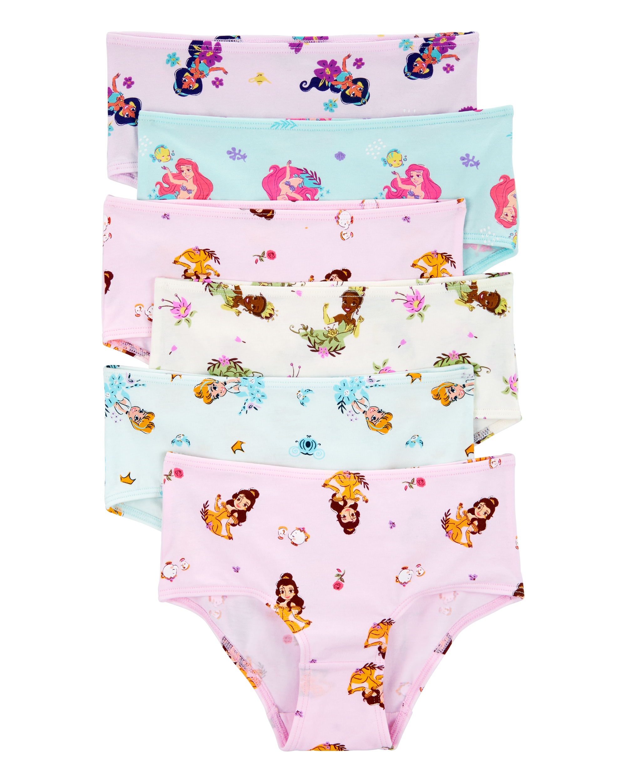 Kid 6-Pack Disney Princesses Stretch Cotton Undies