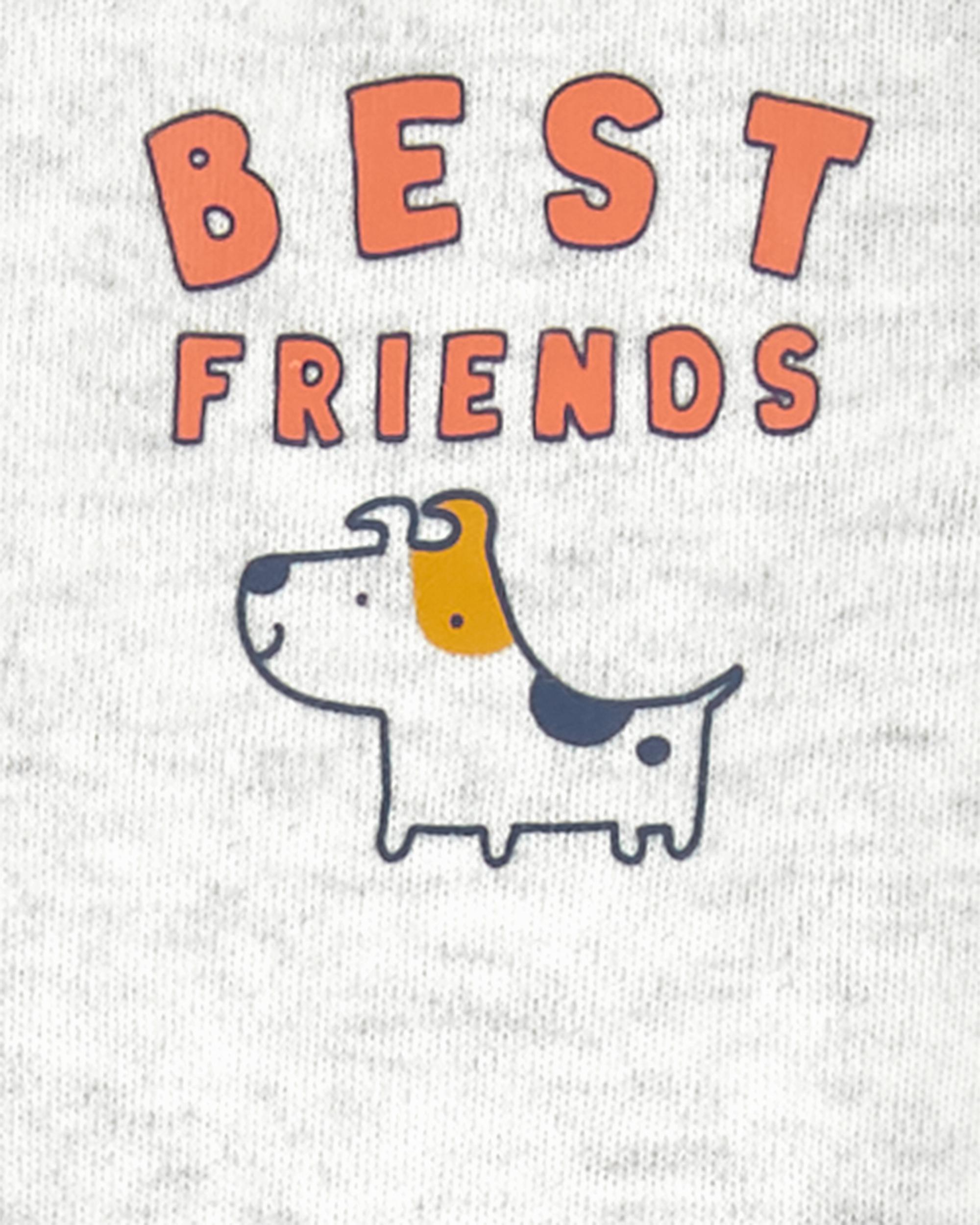 Dog Best Friend Snap-Up Cotton Sleeper Pyjamas