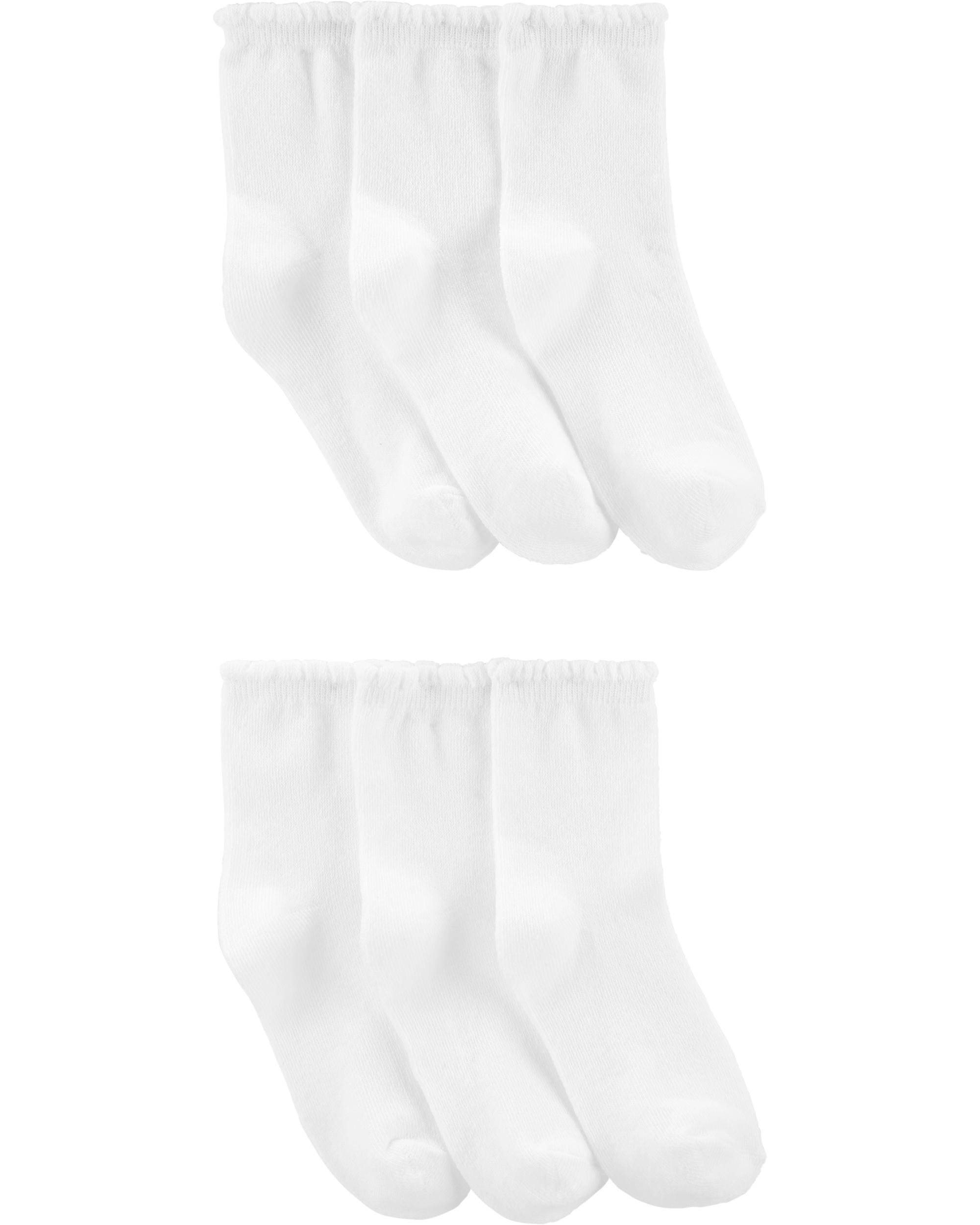 White Kid 6-Pack Crew Socks | Carter’s Oshkosh Canada