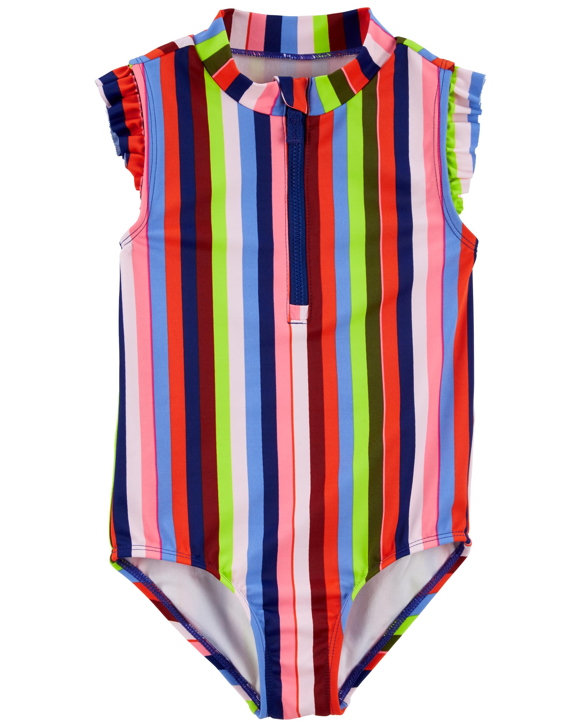 Herrnalise Baby Boys' Short-Sleeve Bodysuit Girls Holiday Cute Striped  Print Bikini Set Two Piece Swimsuit Bathing Suit