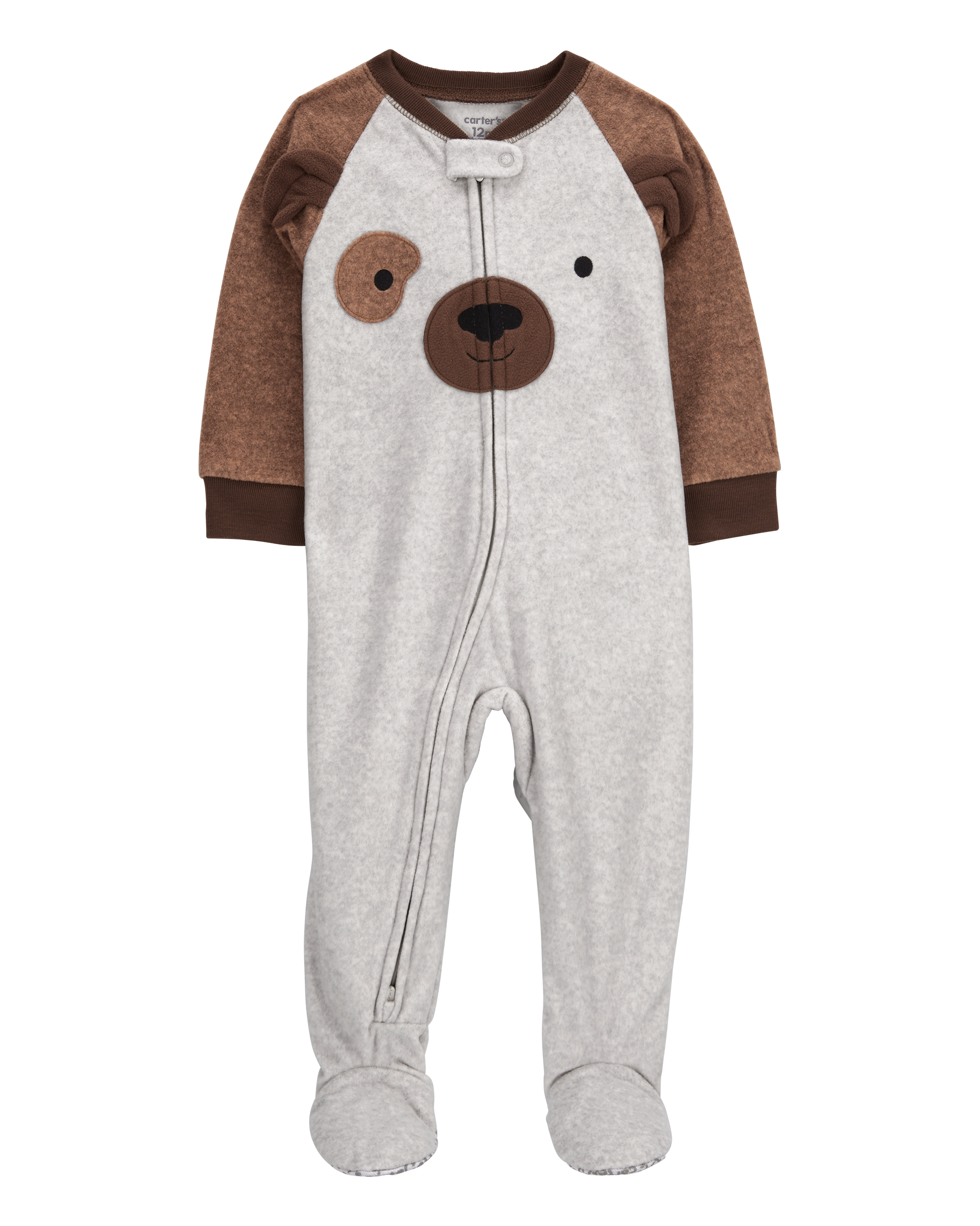 Baby 1-Piece Bear Fleece Footie Pyjamas