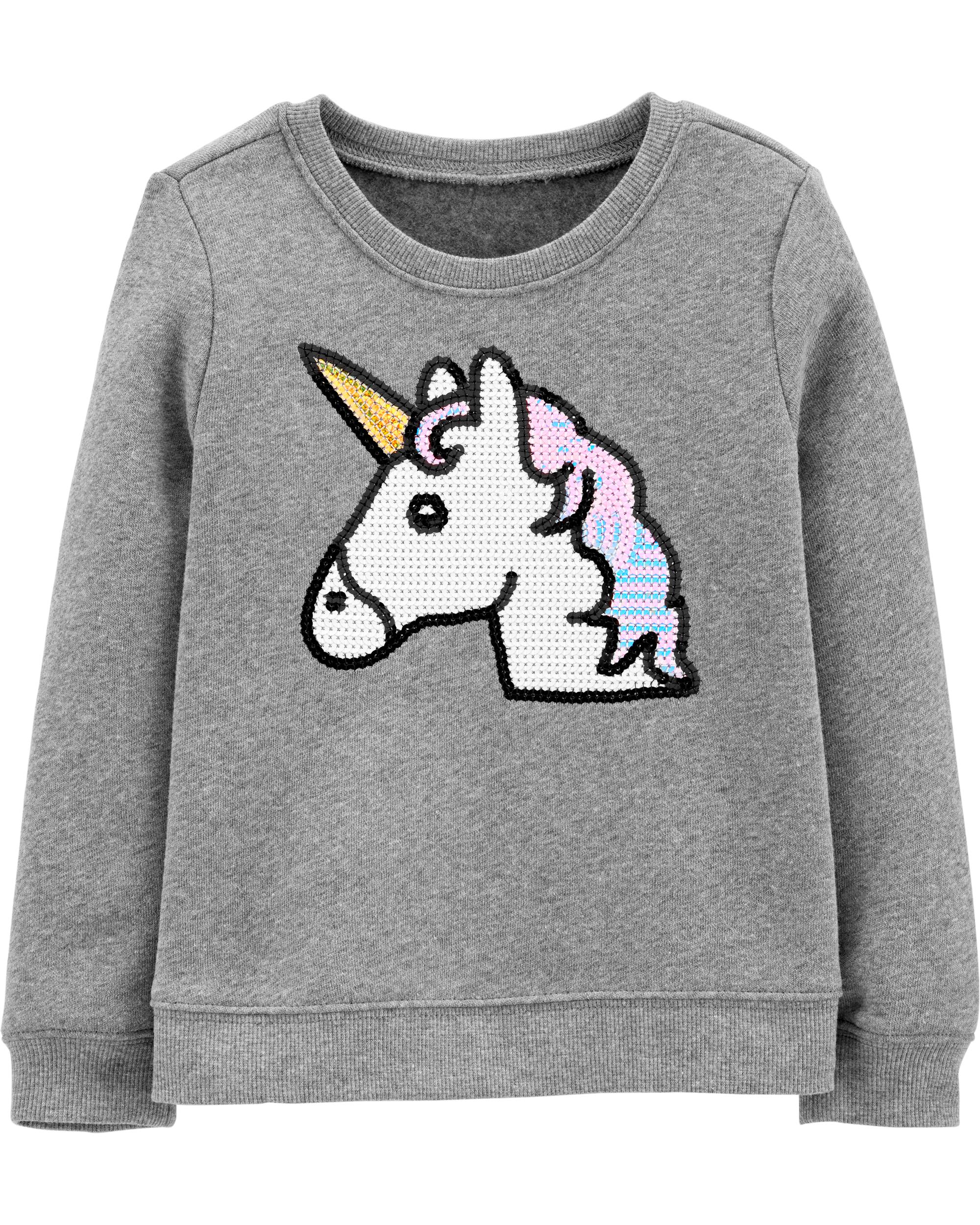 carter's unicorn fleece sweatshirt