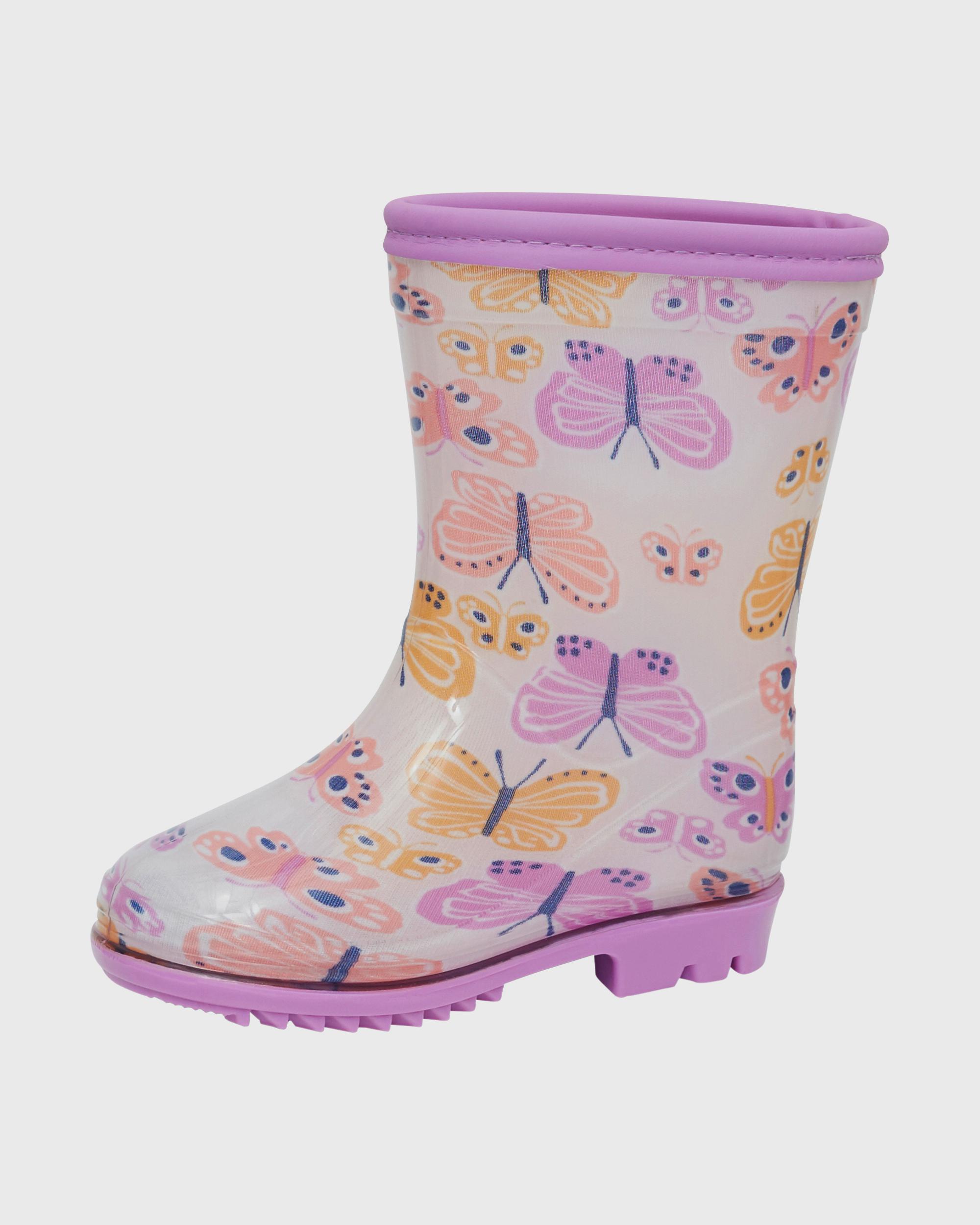 Butterfly Print Rain Boots