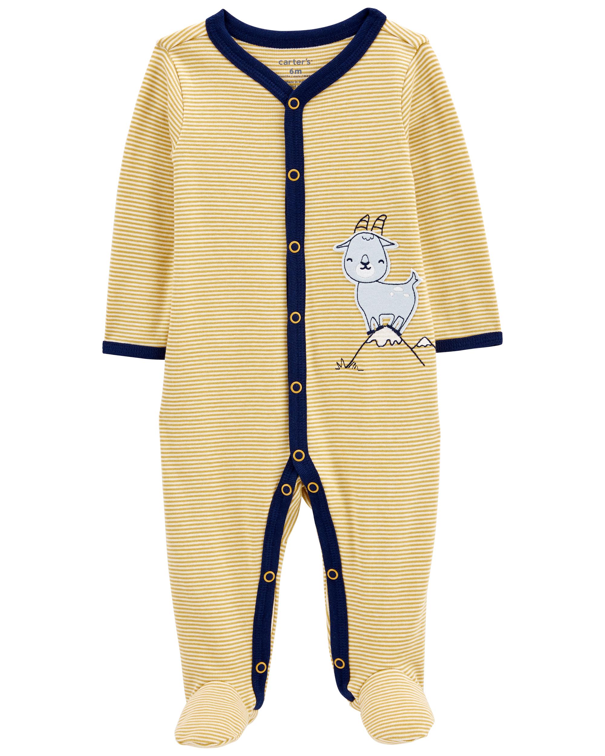 Baby Goat Snap-Up Cotton Sleeper Pyjamas