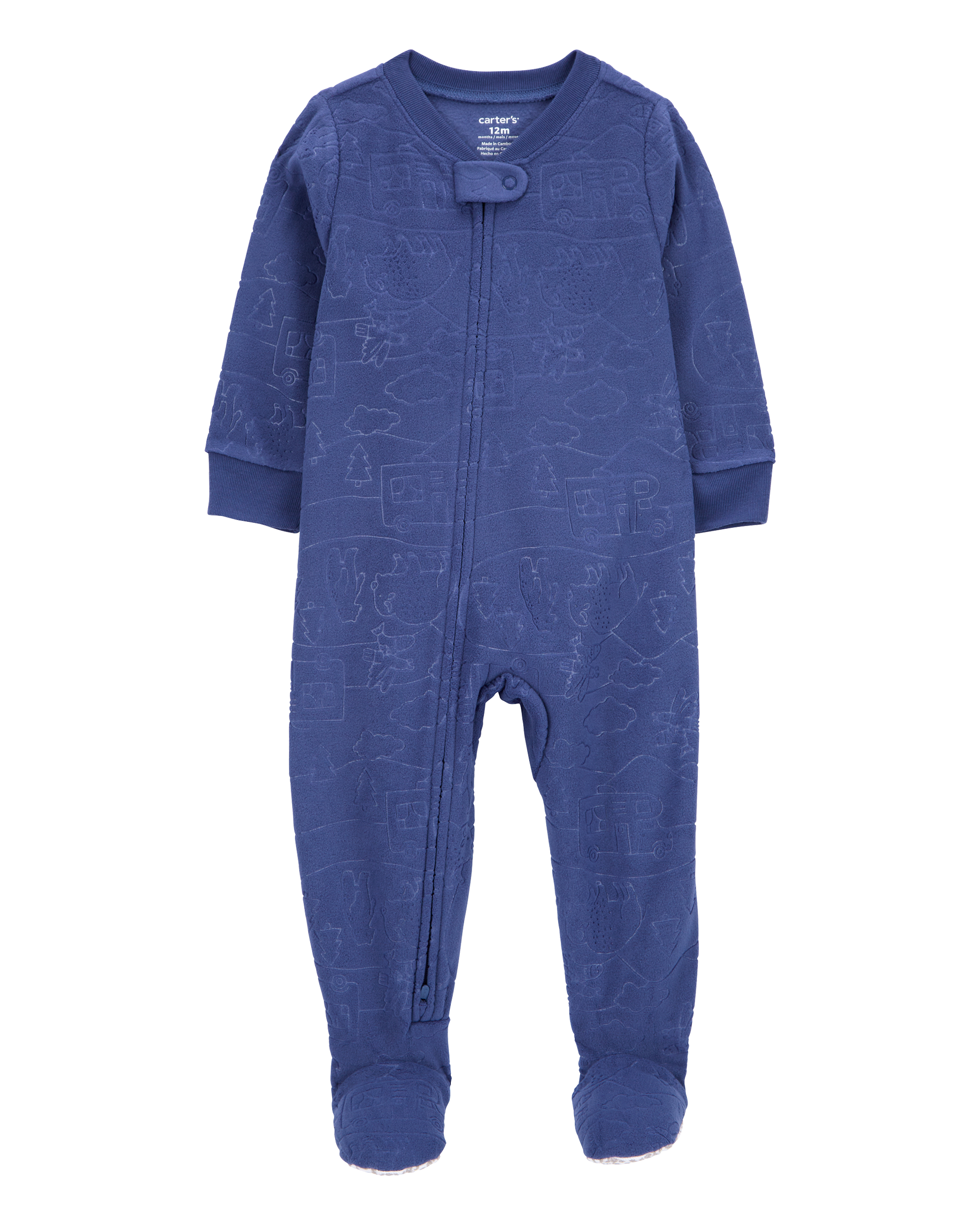 Toddler 1-Piece Camper Fleece Footie Pyjamas