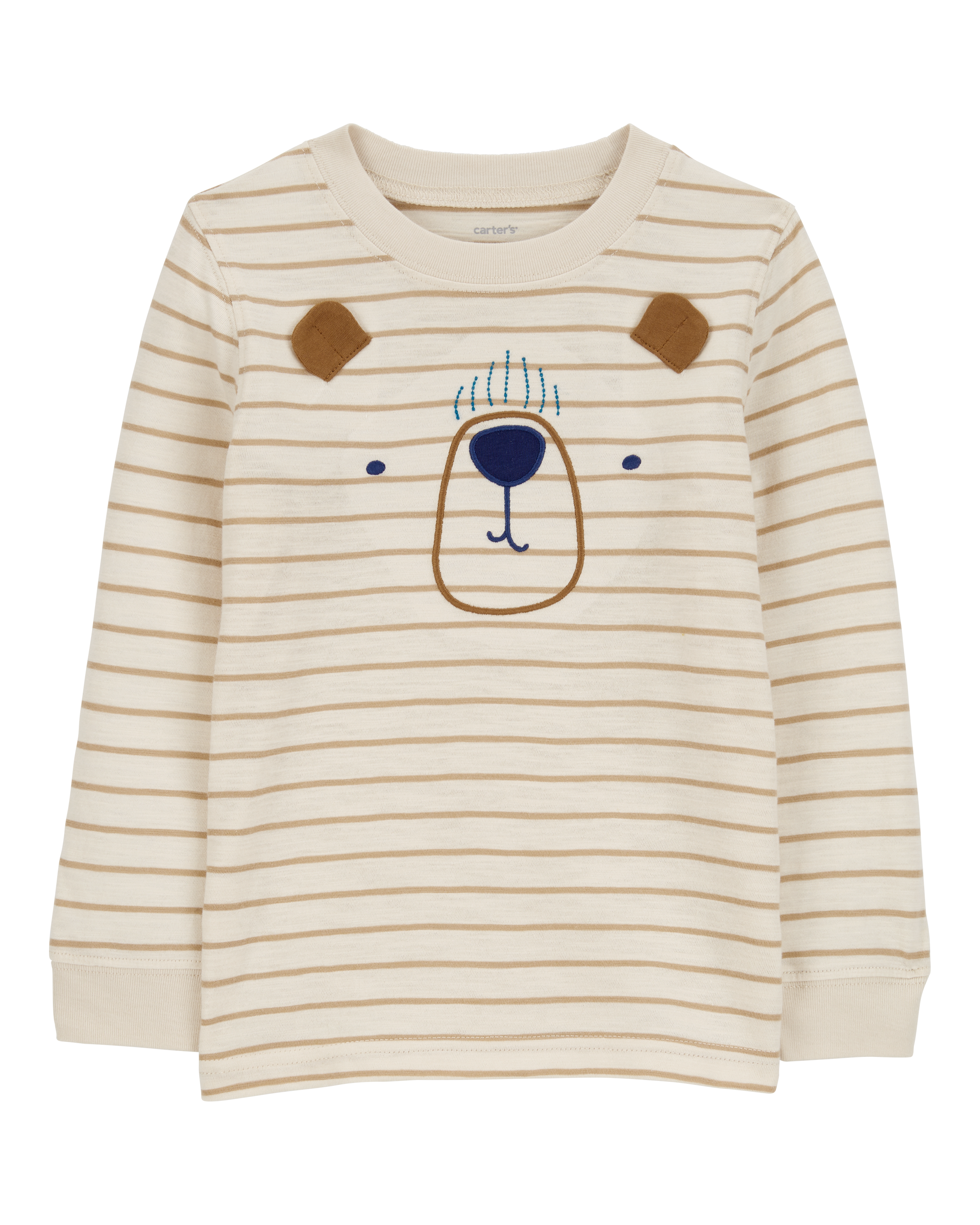 Toddler Bear Striped Graphic Tee