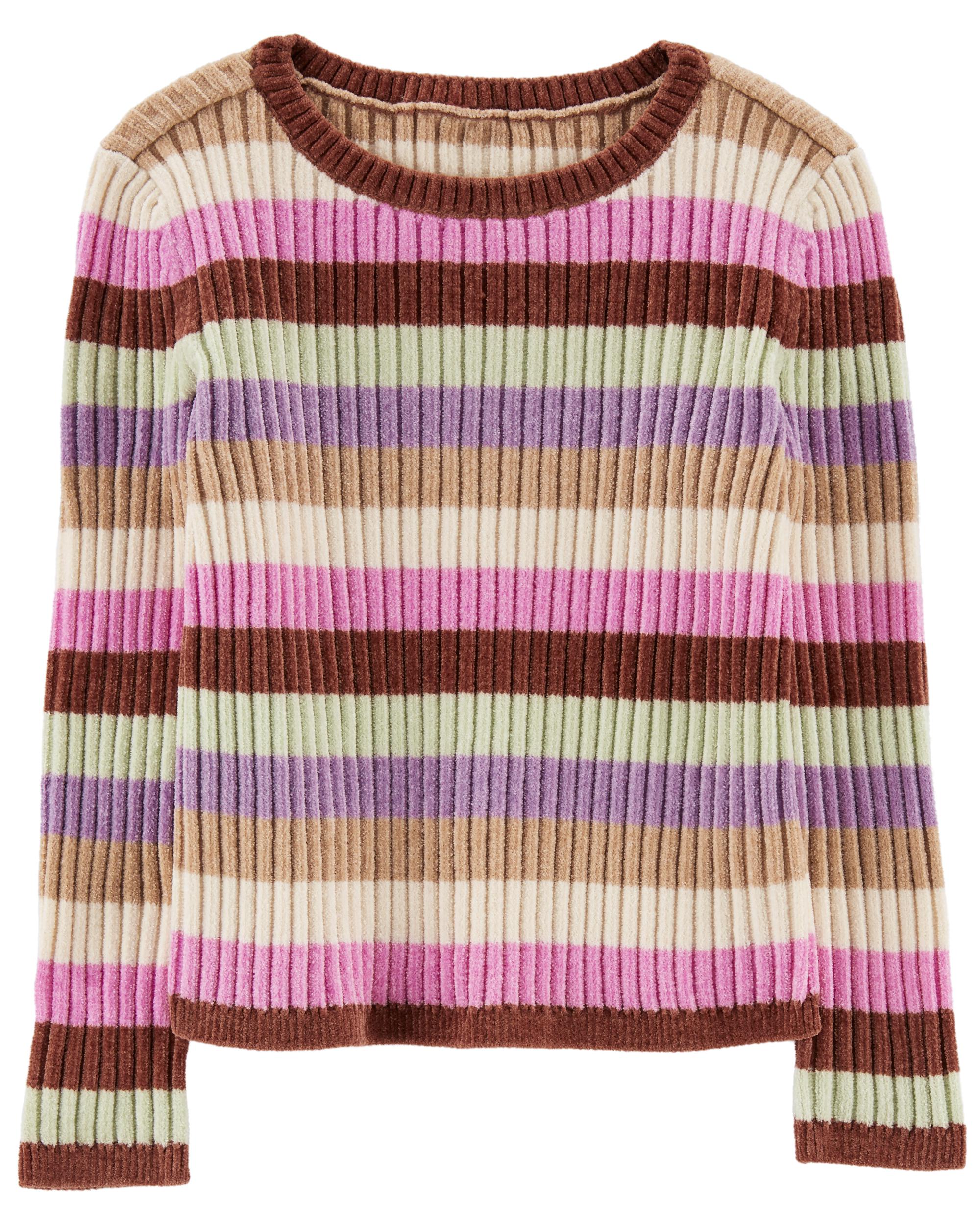 Multi Kid 2-Piece Striped Chenille Sweater & Corduroy Flare Pants
