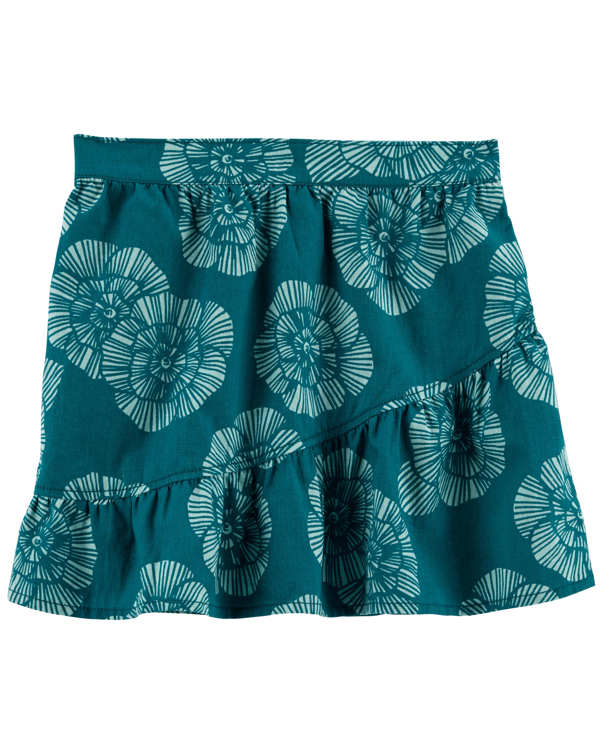 Kid Floral Linen Skirt