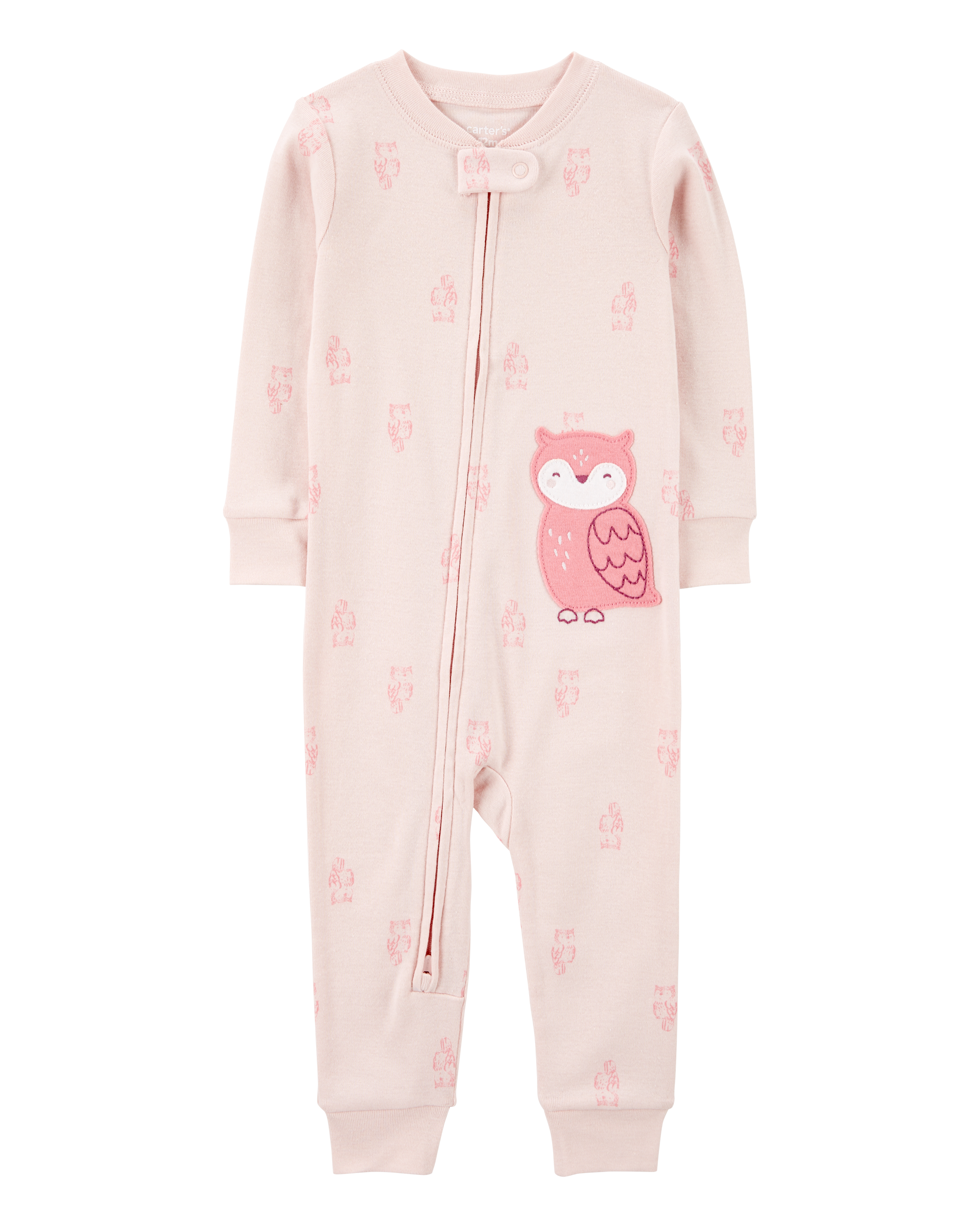 Baby 1-Piece Owl Print 100% Snug Fit Cotton Footless Pyjamas