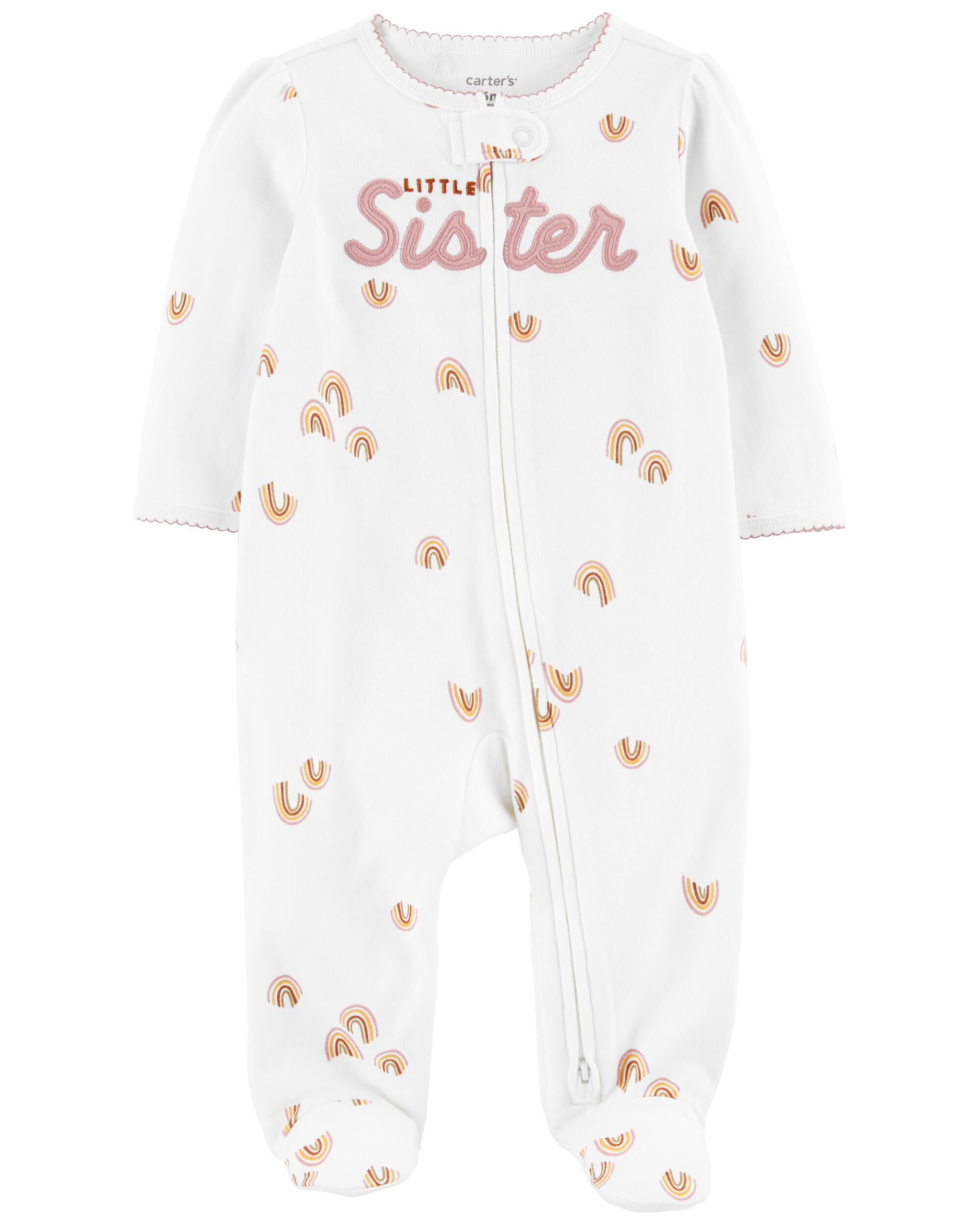 Baby Little Sister 2-Way Zip Cotton Sleeper