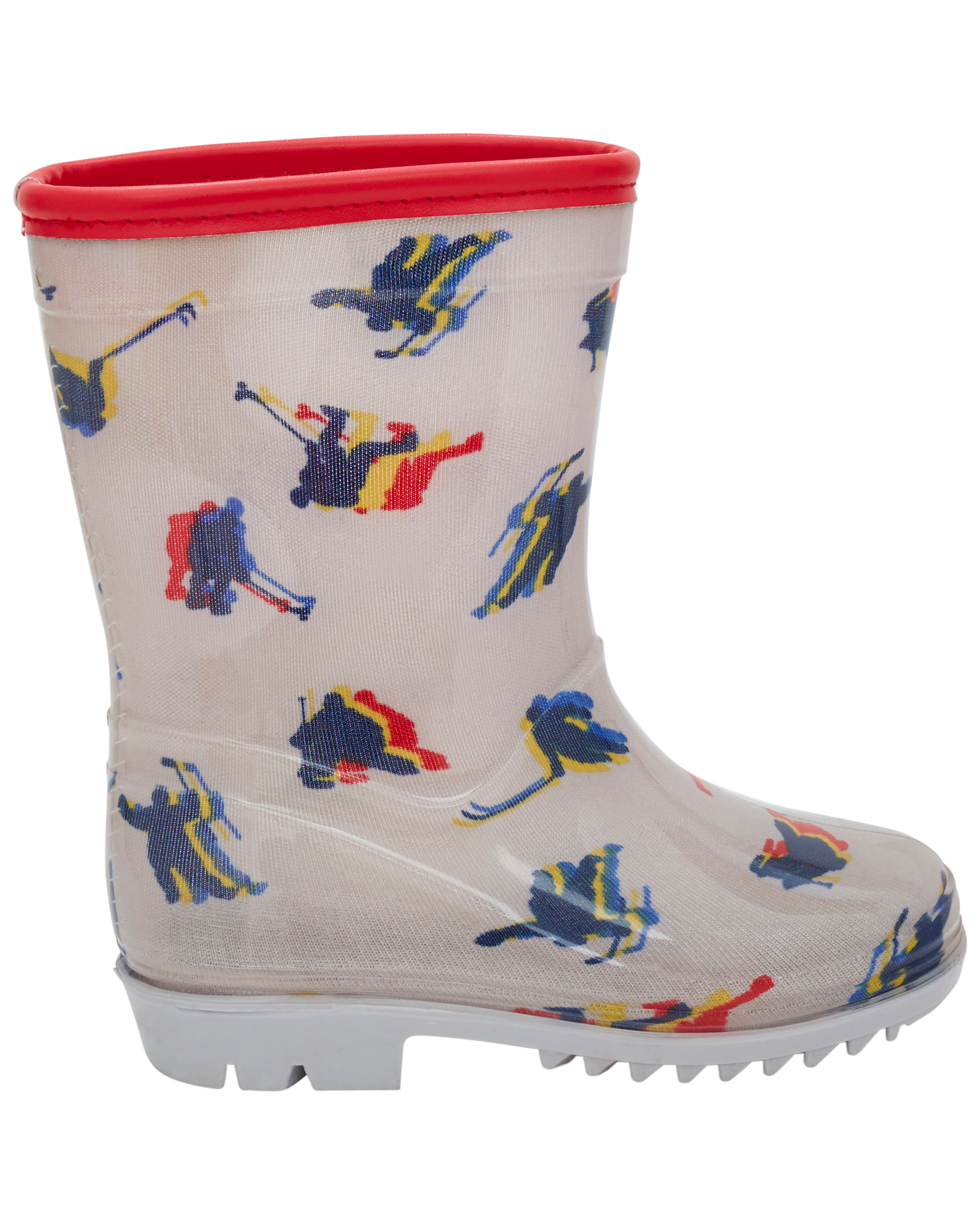 Toddler Hockey Print Rain Boots