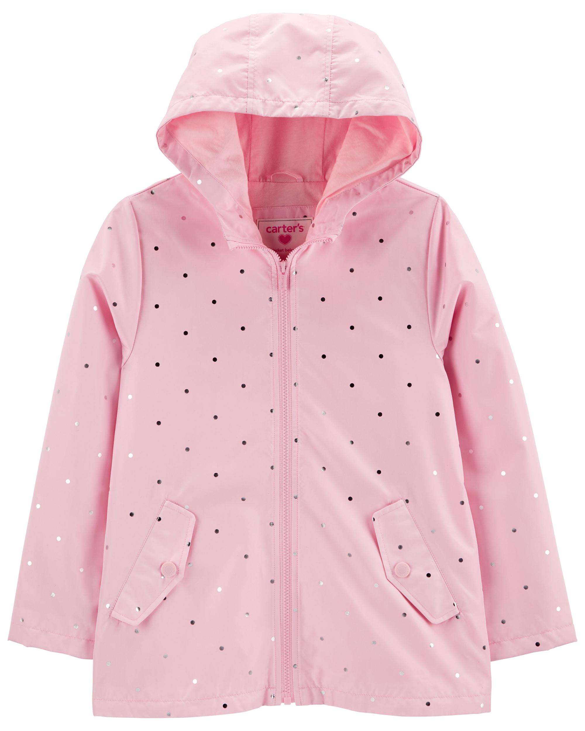 pink rainjacket