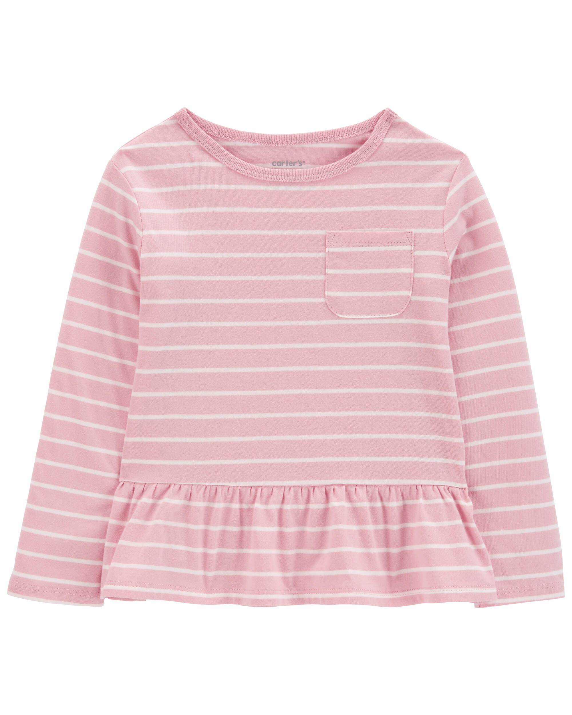 Toddler Striped Peplum Top