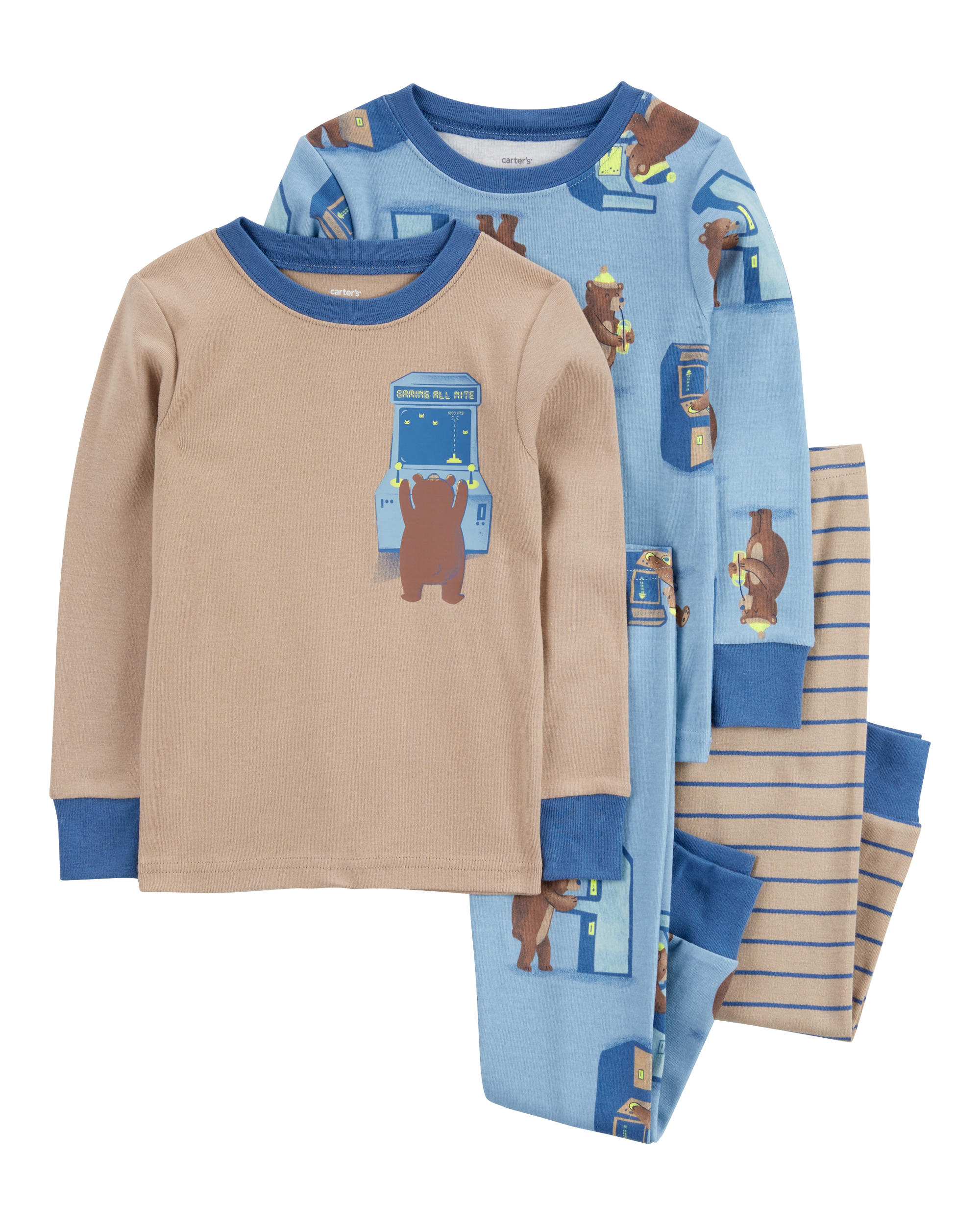 Baby 4-Piece Bear Gamer 100% Snug Fit Cotton Pyjamas