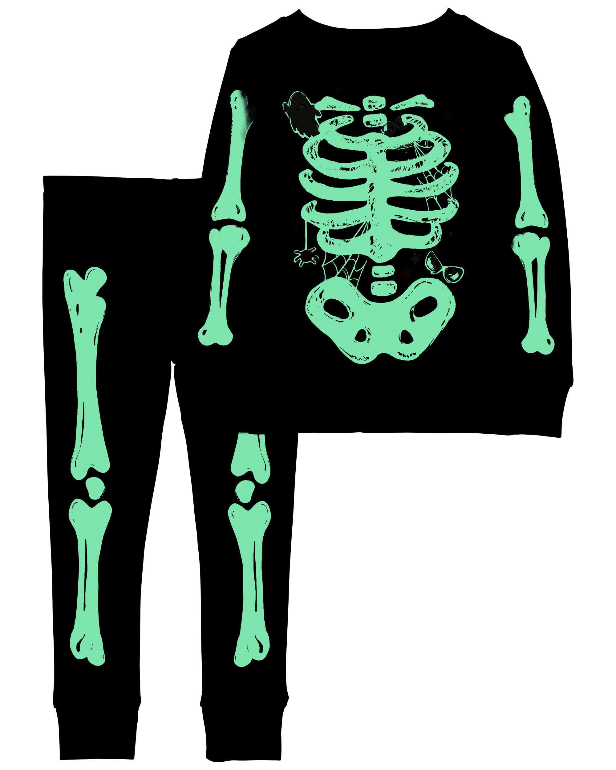 Toddler 2-Piece Halloween Skeleton 100% Snug Fit Cotton Pyjamas