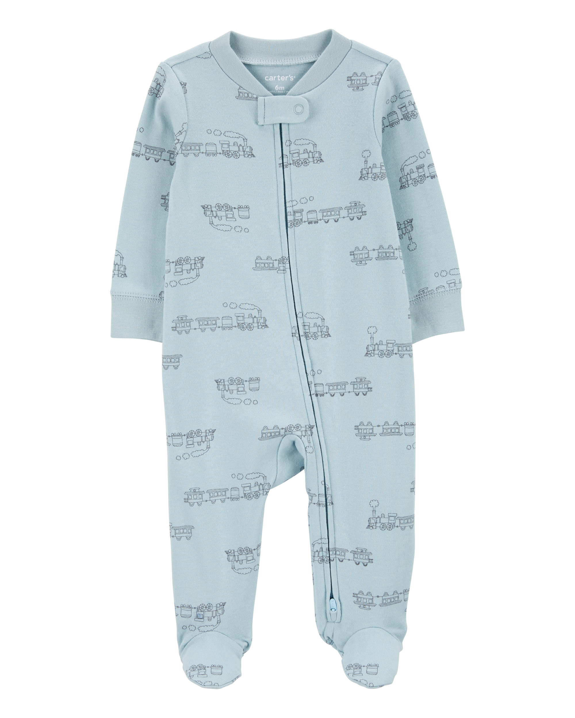 Baby Train 2-Way Zip Sleeper Pyjamas