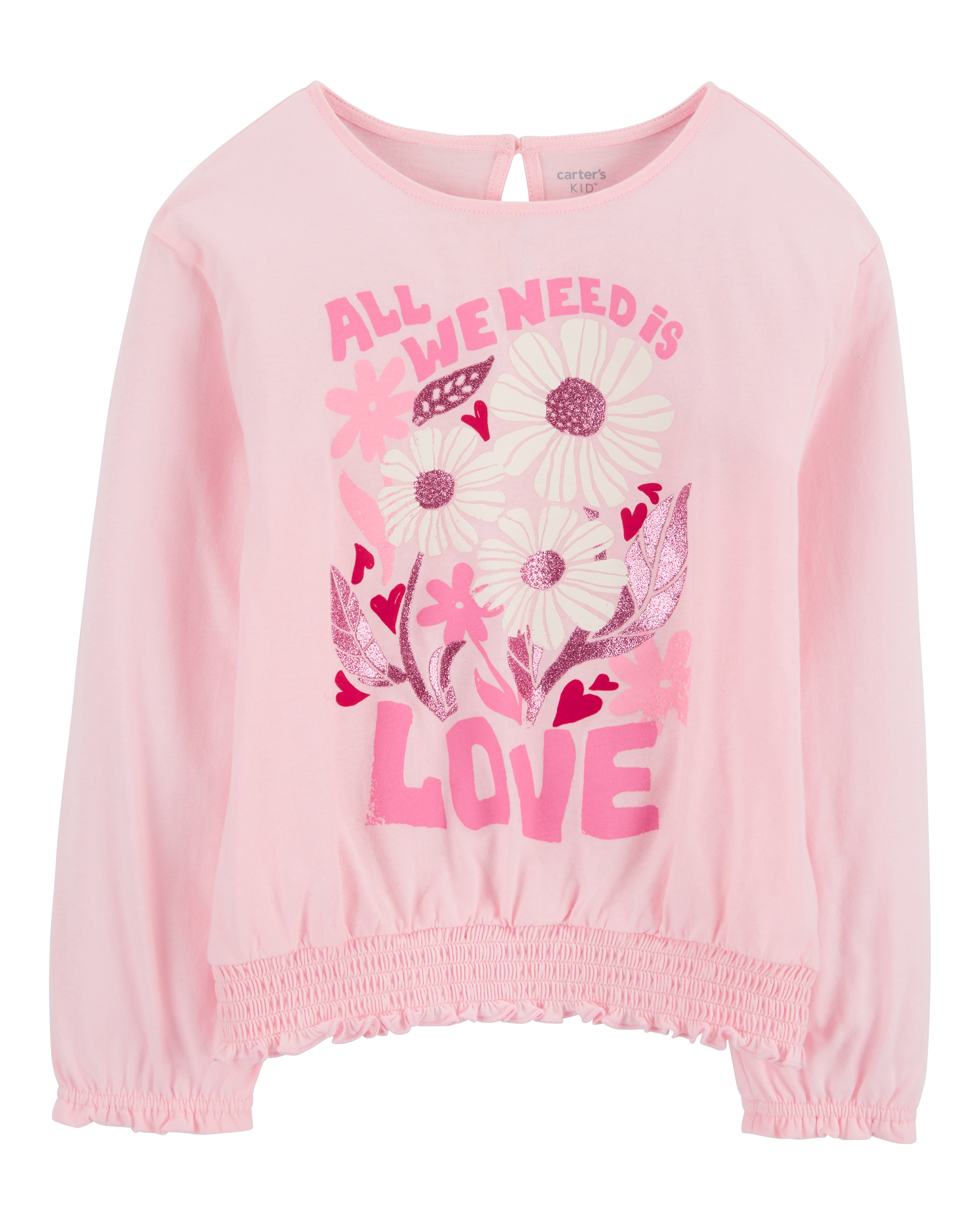 Kid Knit Long-Sleeve Fashion Top - Pink