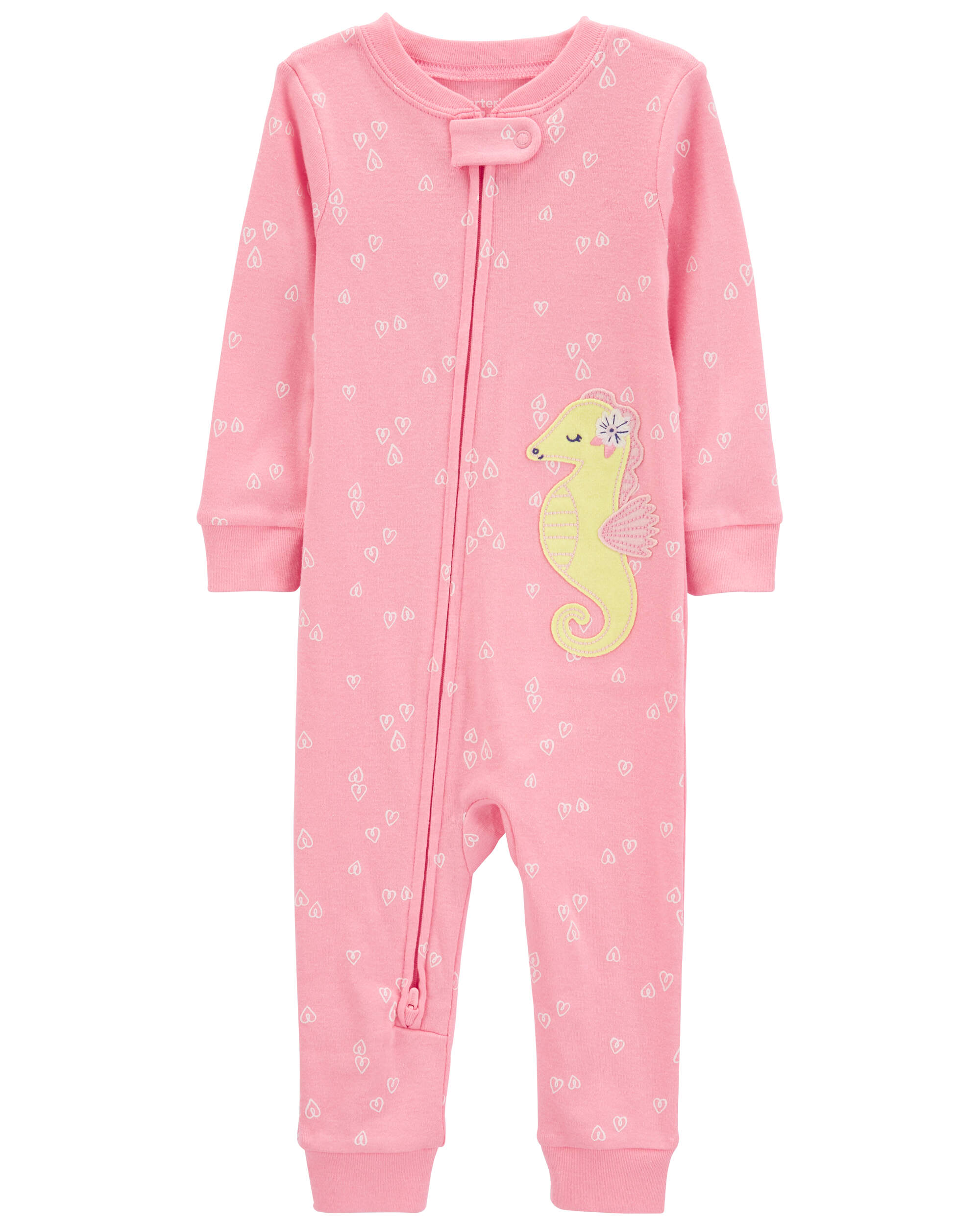 Baby 1-Piece Sea Horse 100% Snug Fit Cotton Footless Pyjamas