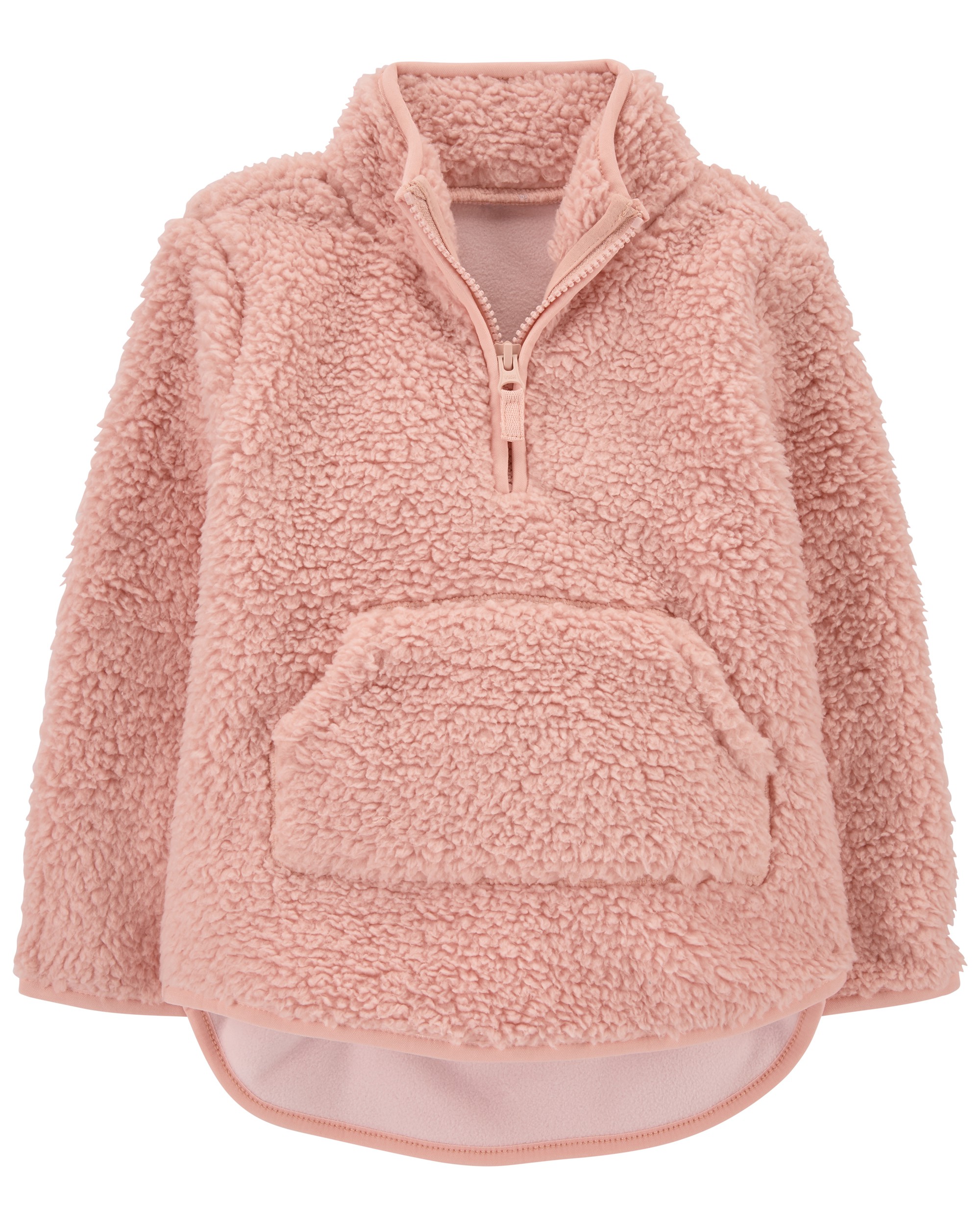 Pink on sale sherpa sweatshirt