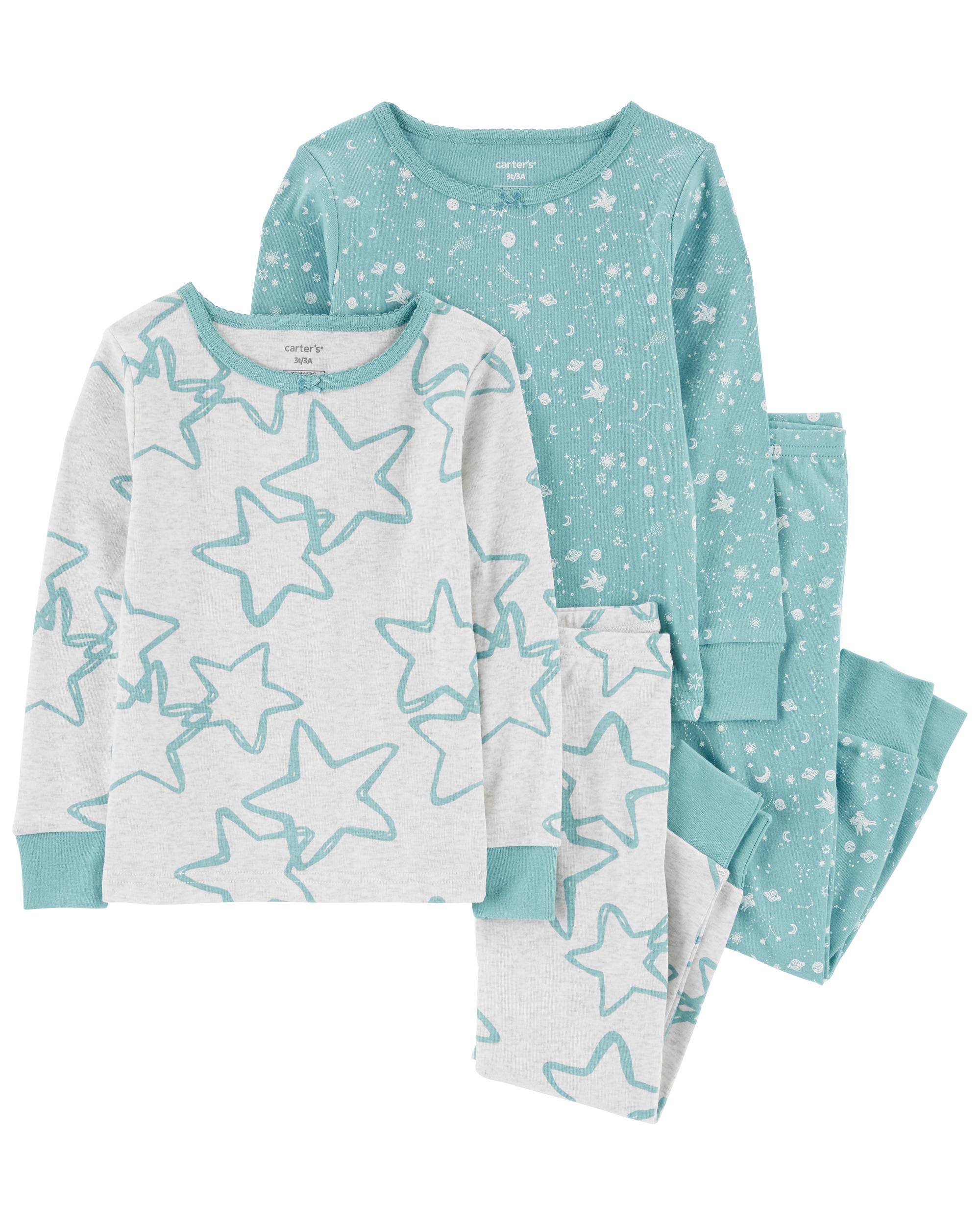 Toddler 4-Piece Stars Cotton Blend Pyjamas