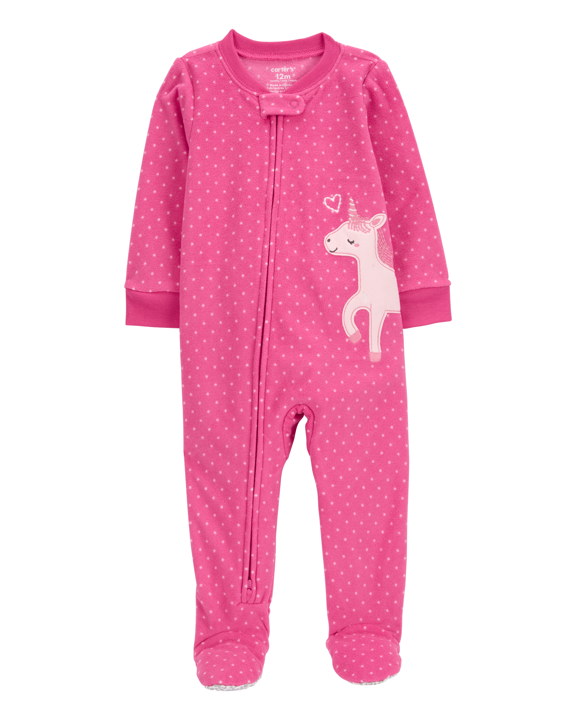 Baby 1-Piece Unicorn Fleece Footie Pyjamas