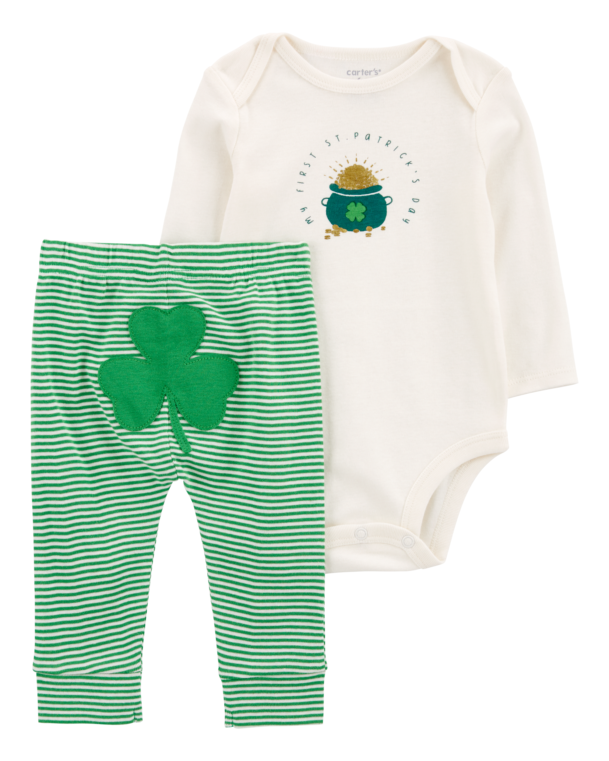 Baby 2-Piece St. Patrick's Day Bodysuit Pant Set