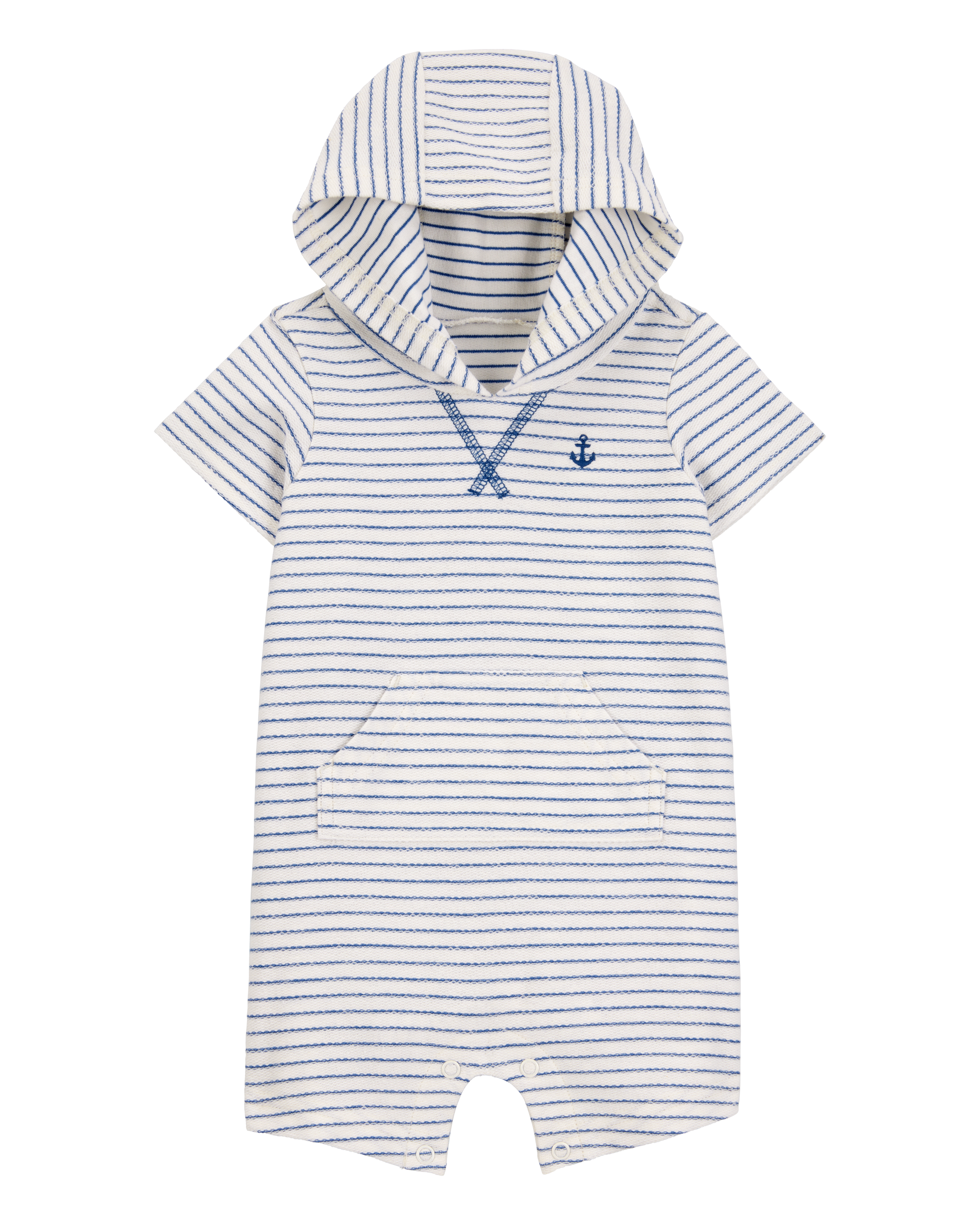 Baby Striped Hooded Romper