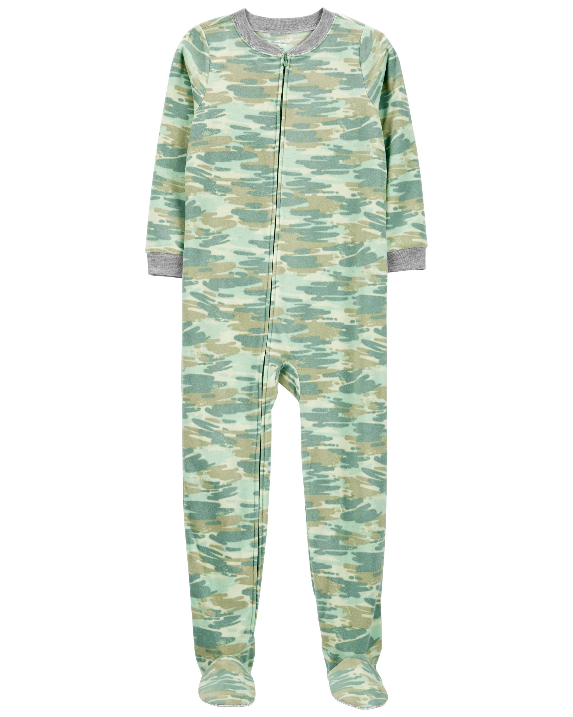 1-Piece Camo Fleece Footie Pyjamas