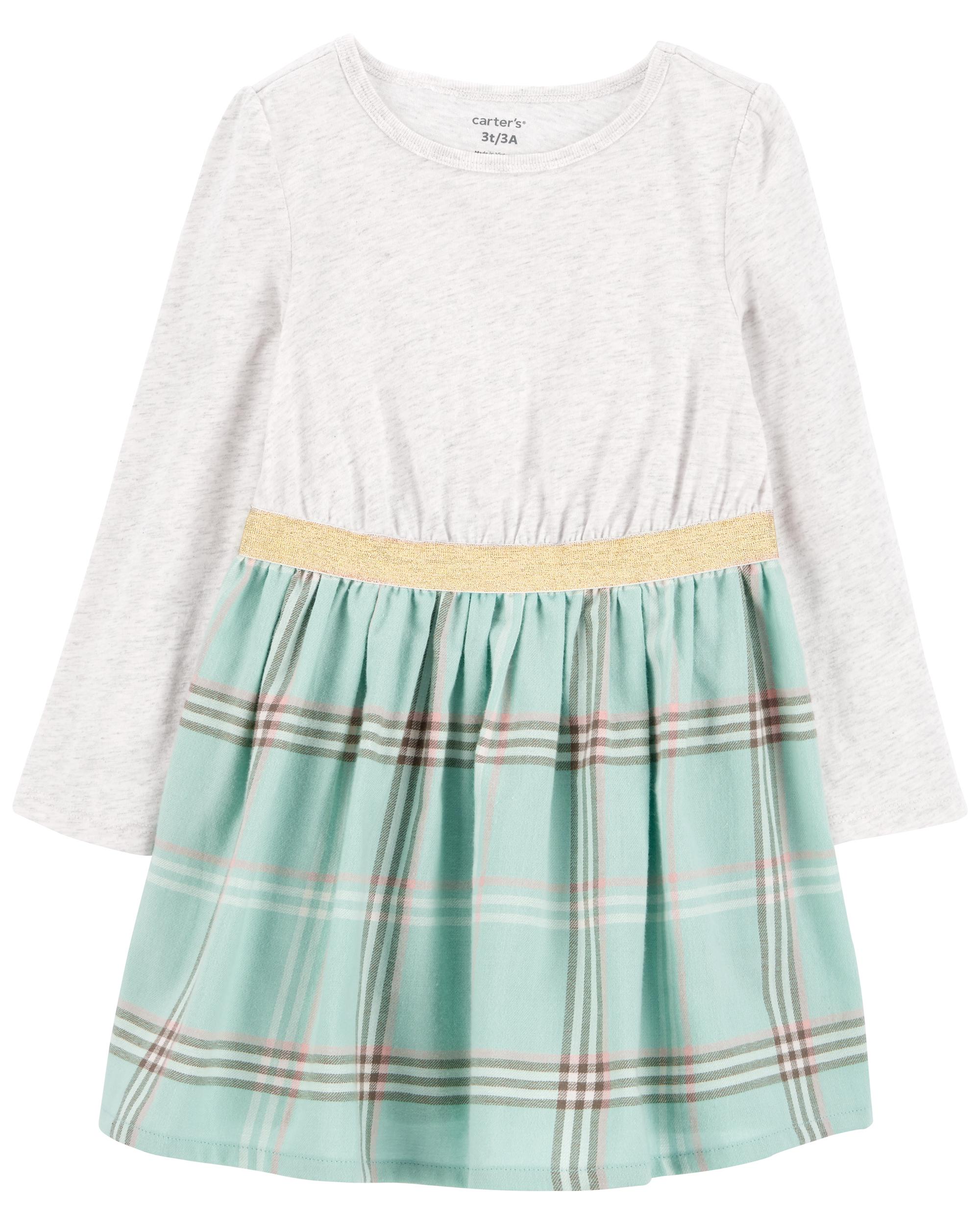 Toddler Jersey Plaid Dress