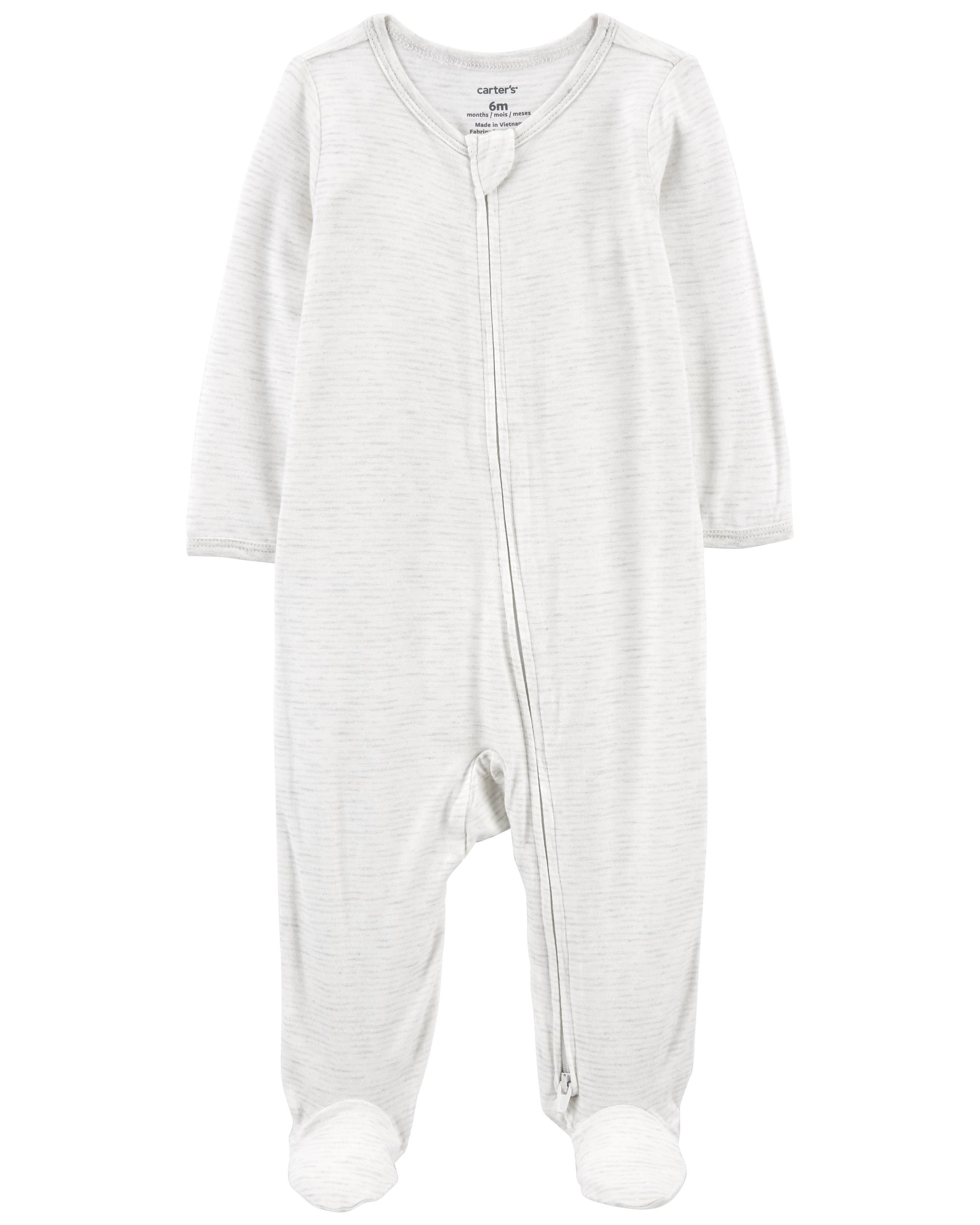 Grey Zip Up PurelySoft Sleeper Pyjamas Carter s Oshkosh Canada