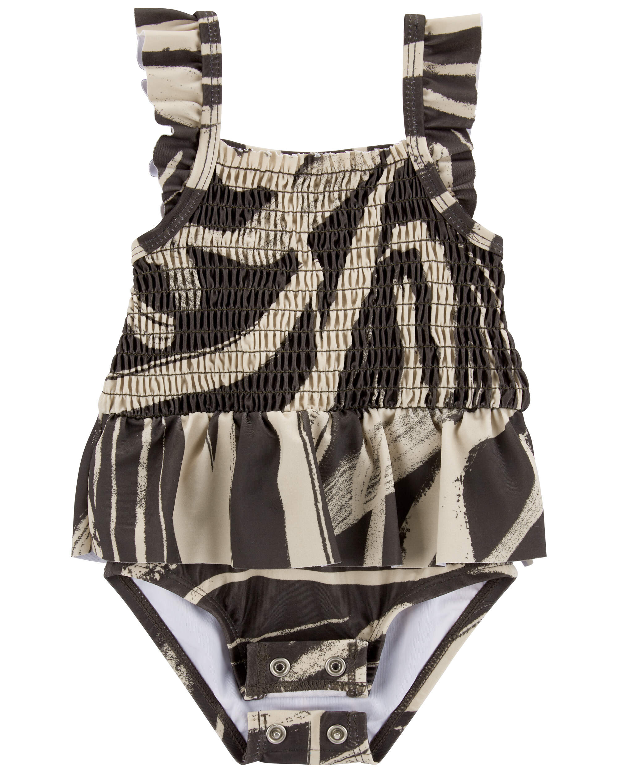 Baby 2-Pack Zebra 1-Piece Swimsuit & Cover-Up Set