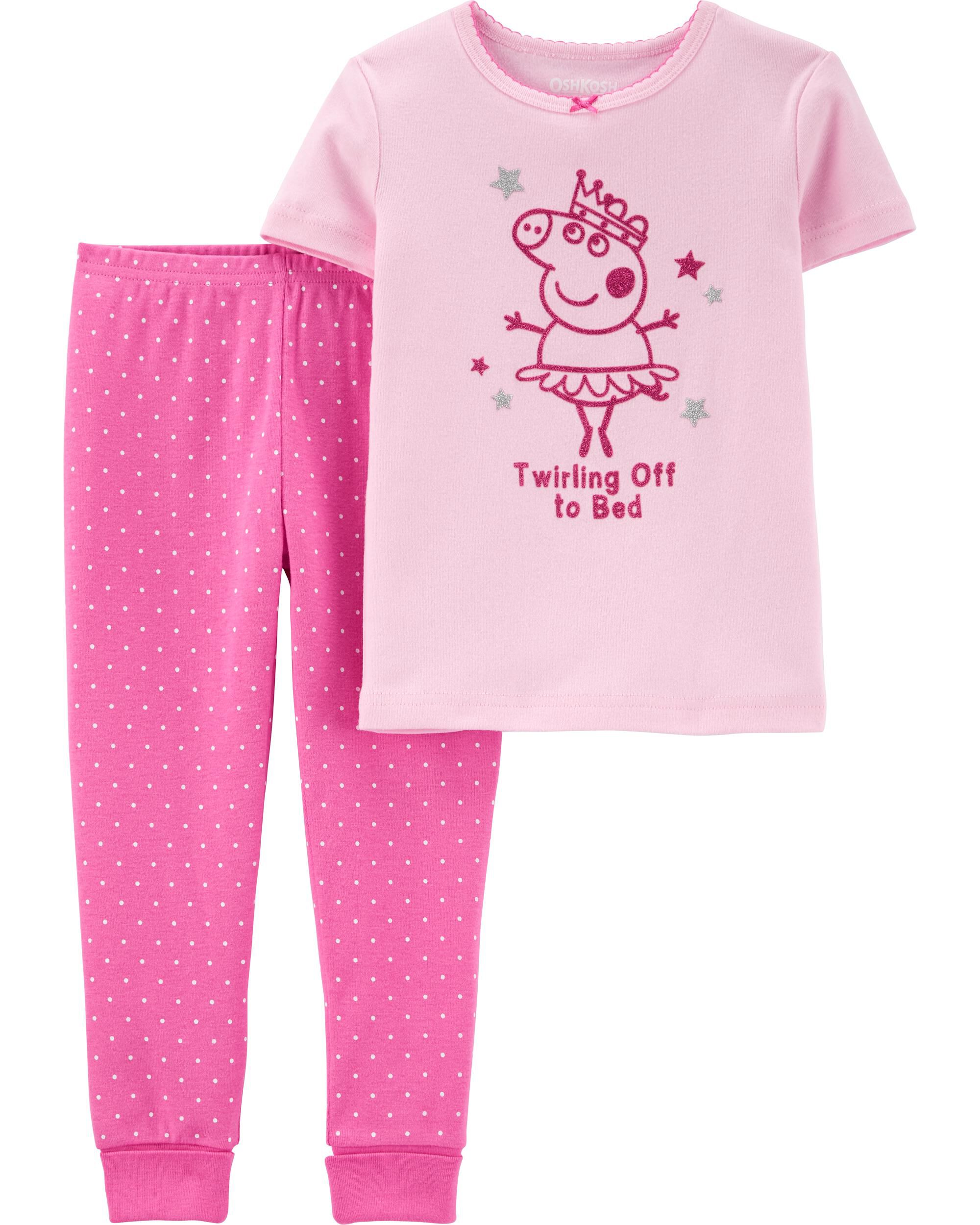 Pink 2 Piece Peppa Pig 100 Snug Fit Cotton Pyjamas Carter s