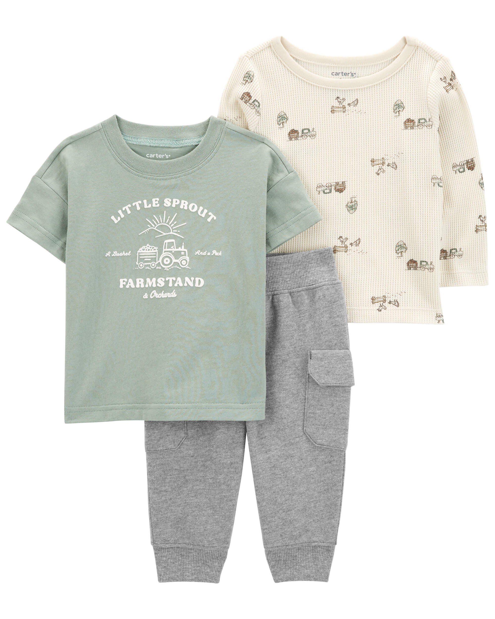 Baby 3-Piece Little Sprout Outfit Set