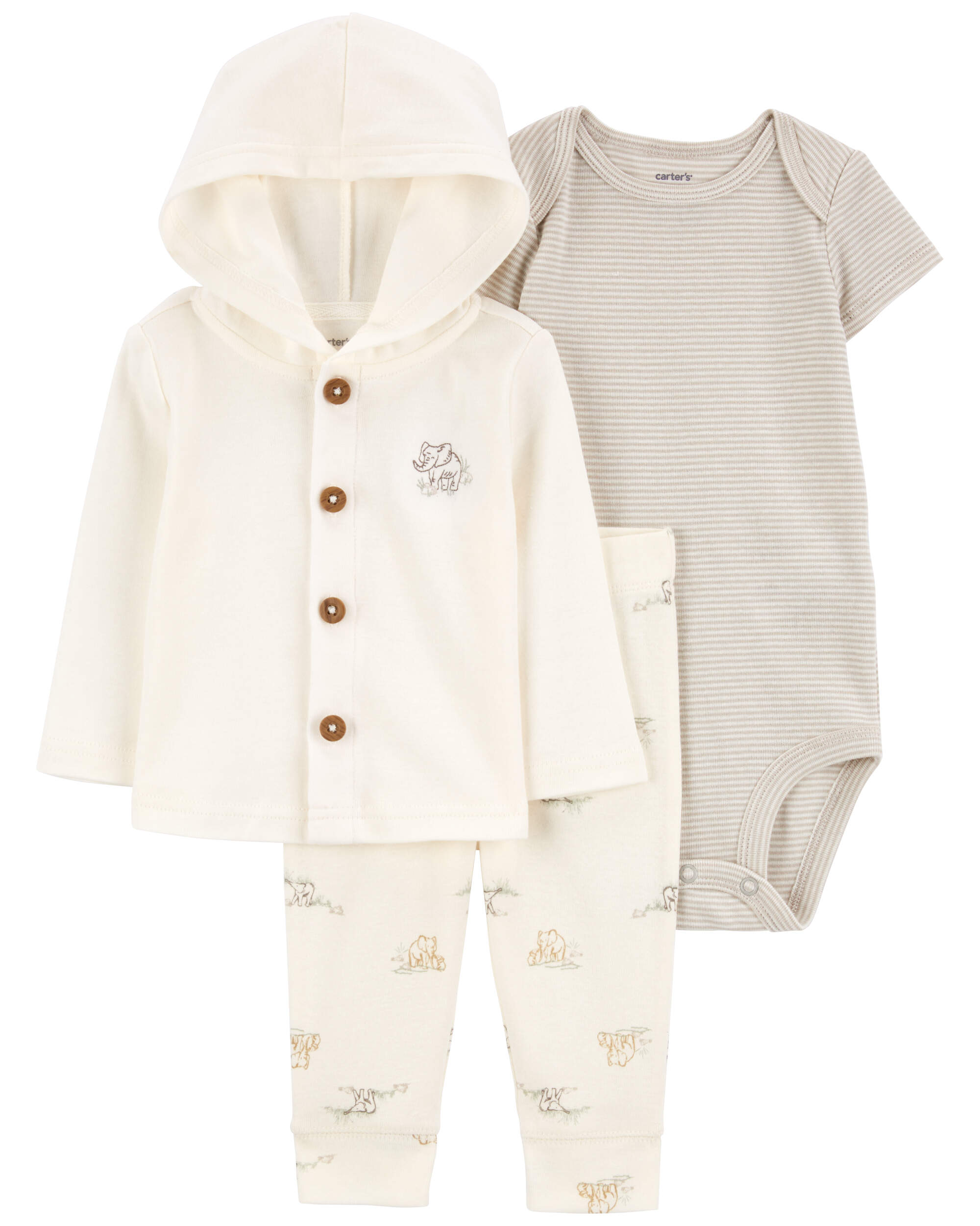 Baby 3-Piece Elephant Little Jacket Set