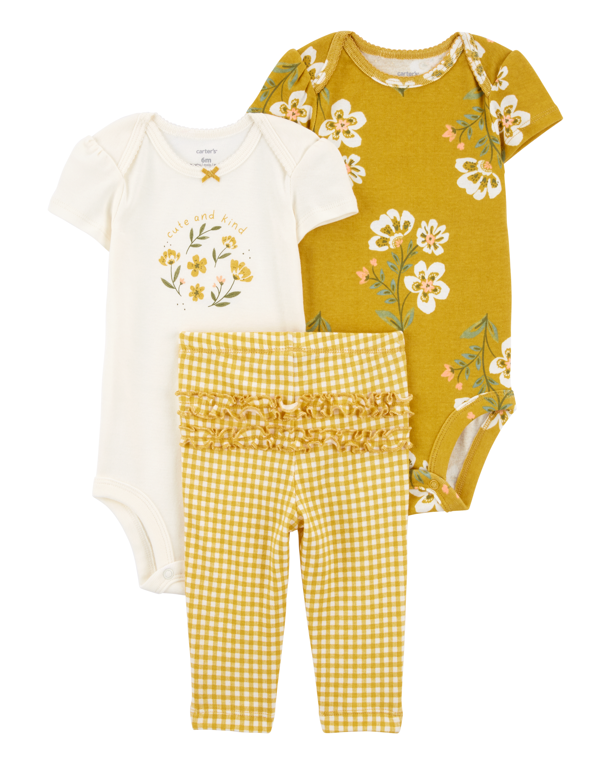 Baby 3-Piece Floral Little Character Set