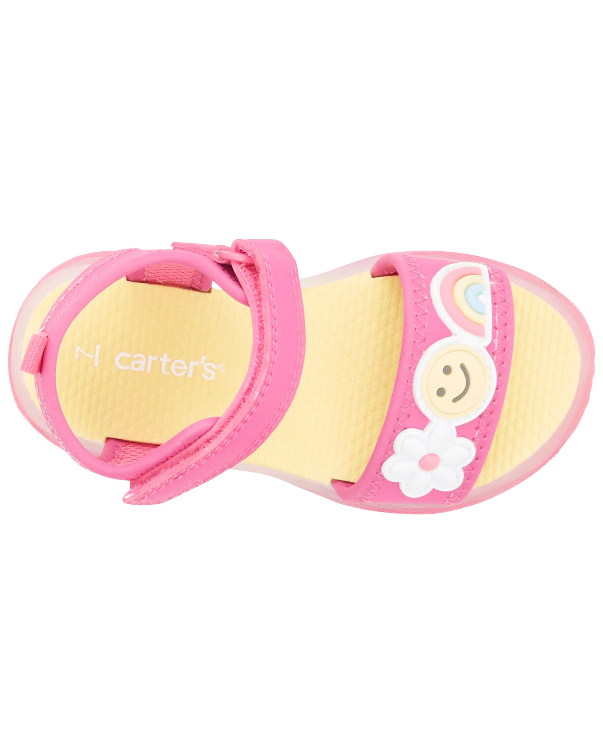 Toddler Smiley Face Light-Up Sandals