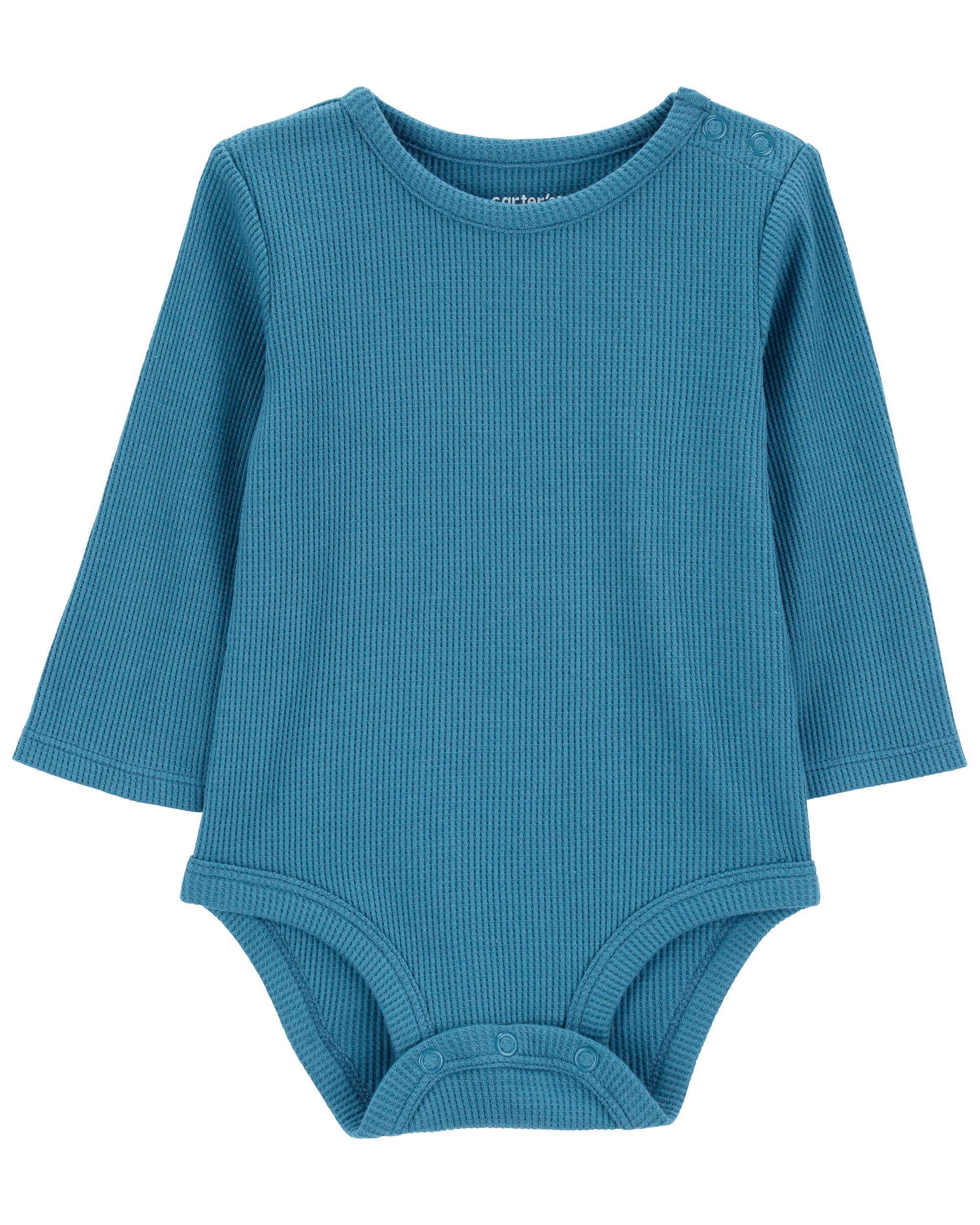 Cache-couche à manches longues en tricot gaufré pour bébés