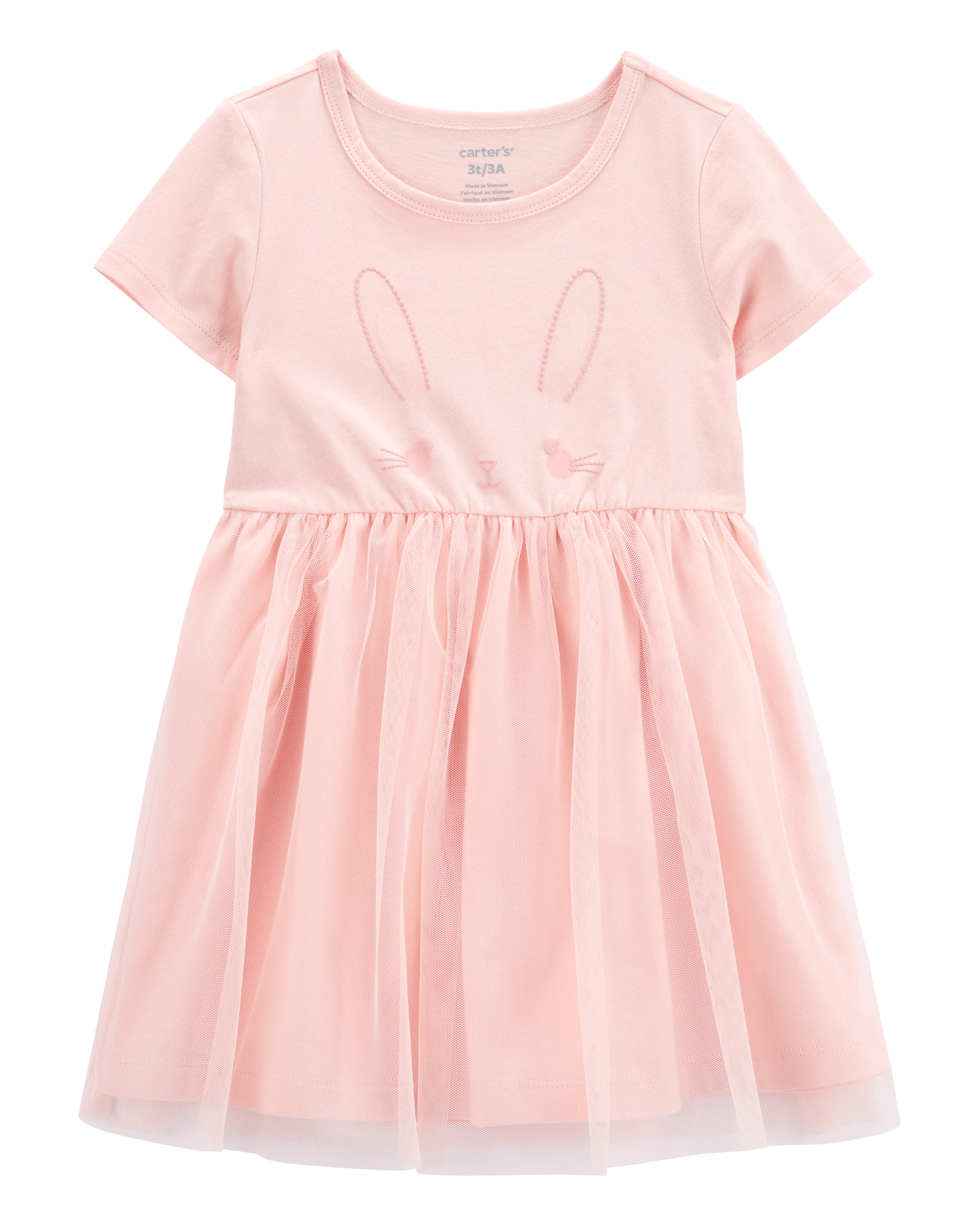 Baby Bunny Short-Sleeve Dress - Pink