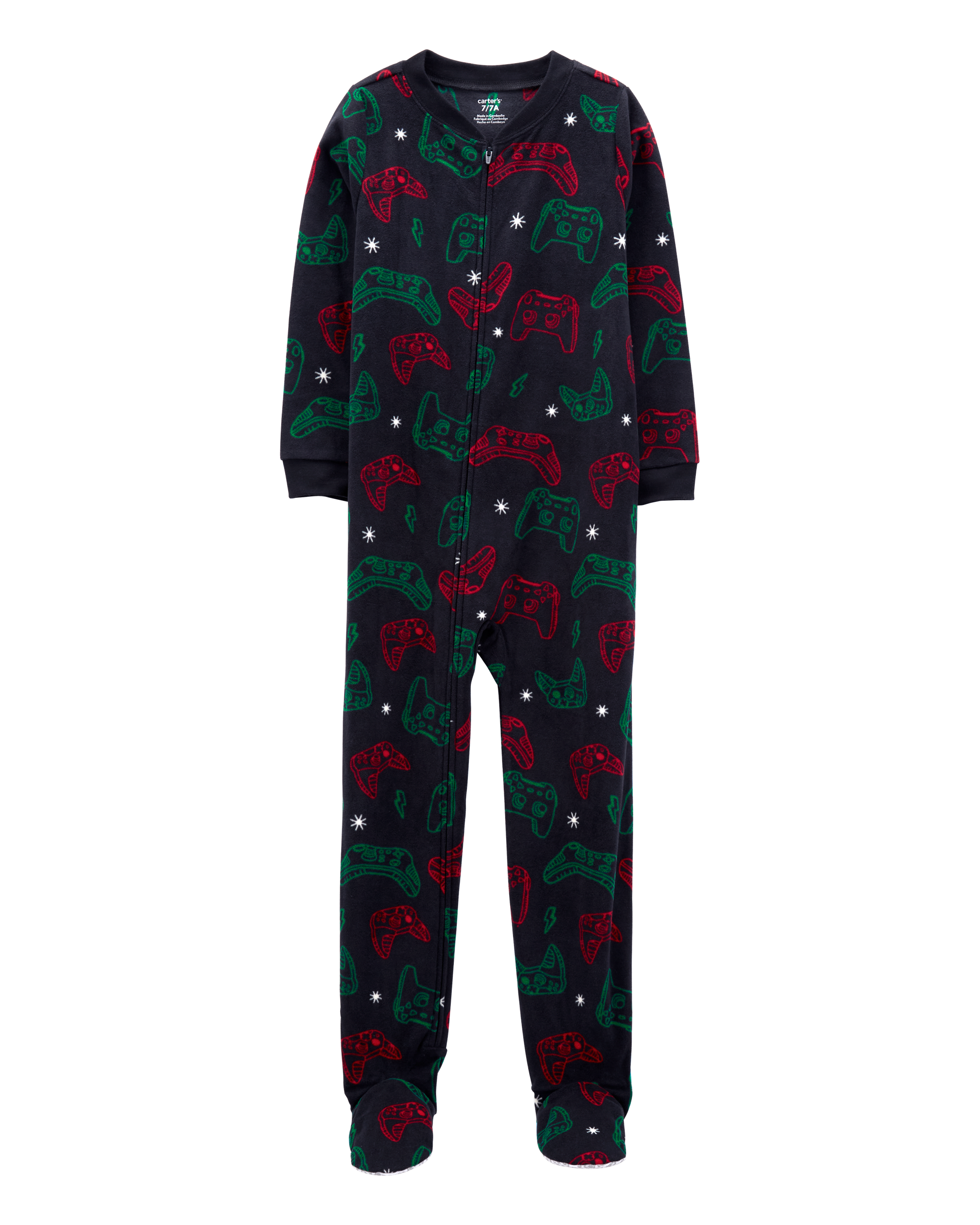 Kid 1-Piece Gamer Fleece Footie Pyjamas