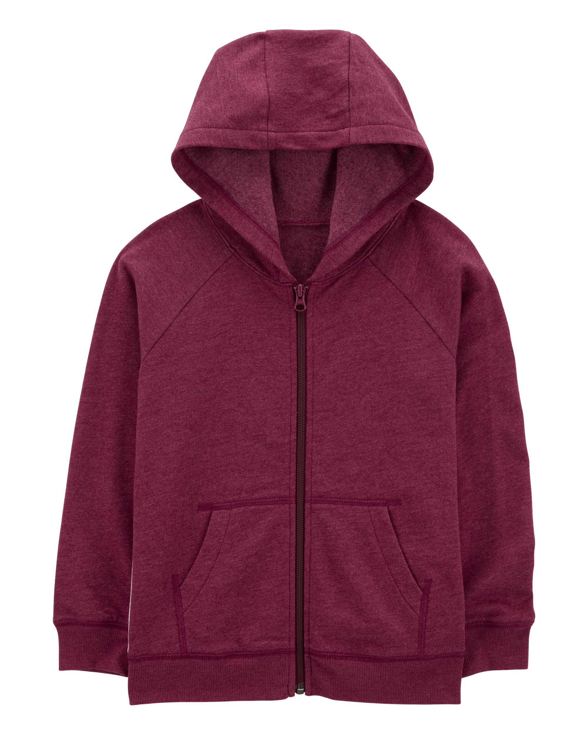 Burgundy Kid Zip Up Fleece Hoodie Carter s Oshkosh Canada