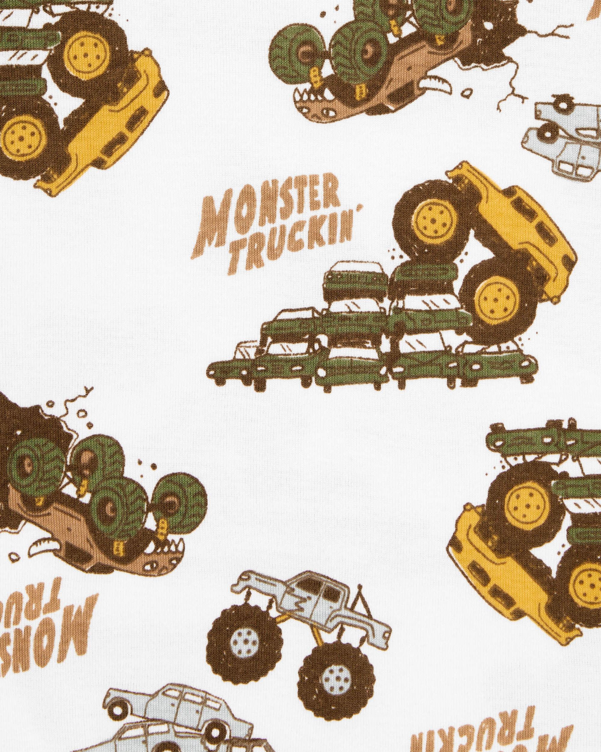 Kid 4-Piece Monster Truck 100% Snug Fit Cotton Pyjamas