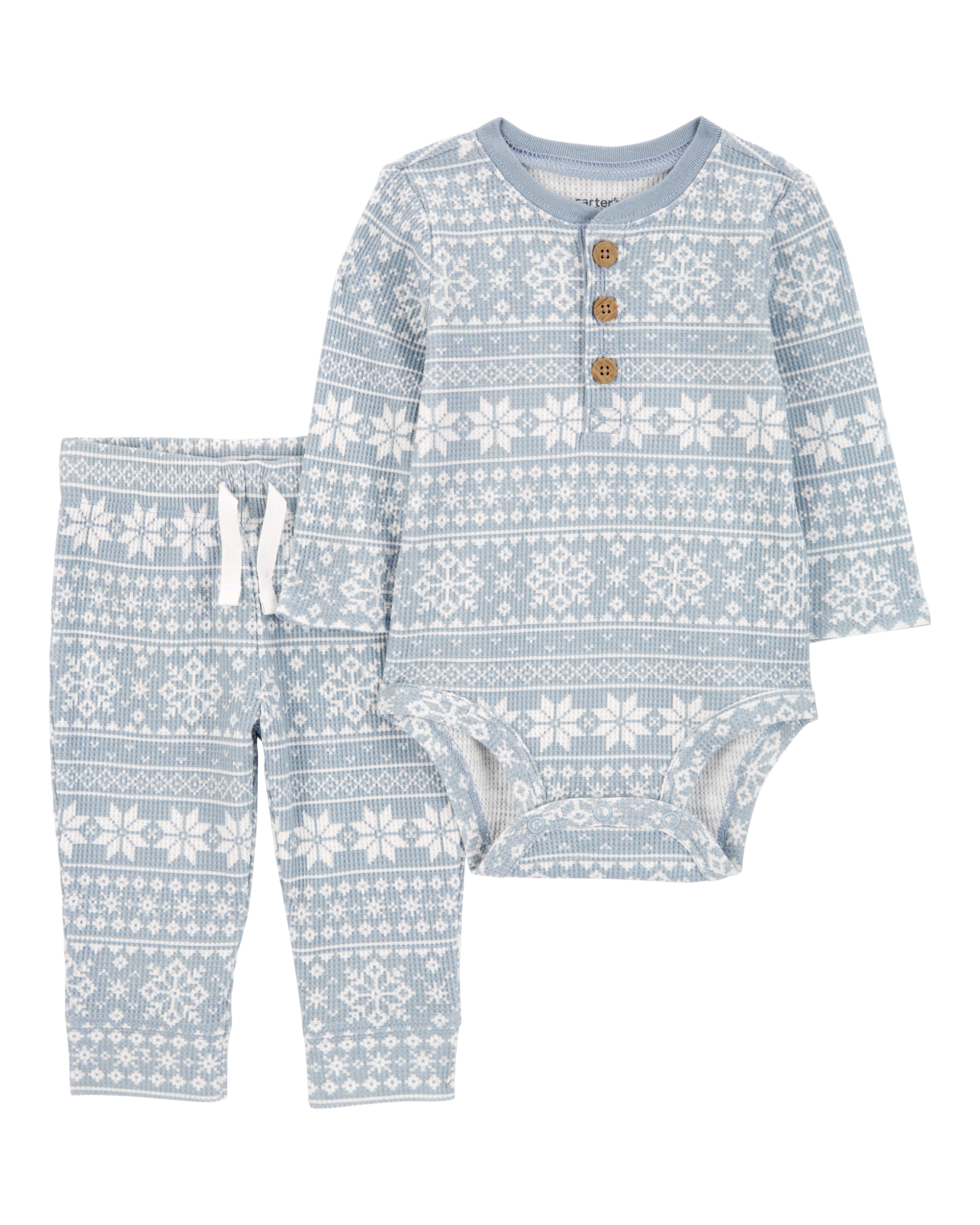 Baby 2-Piece Fair Isle Bodysuit Pant Set