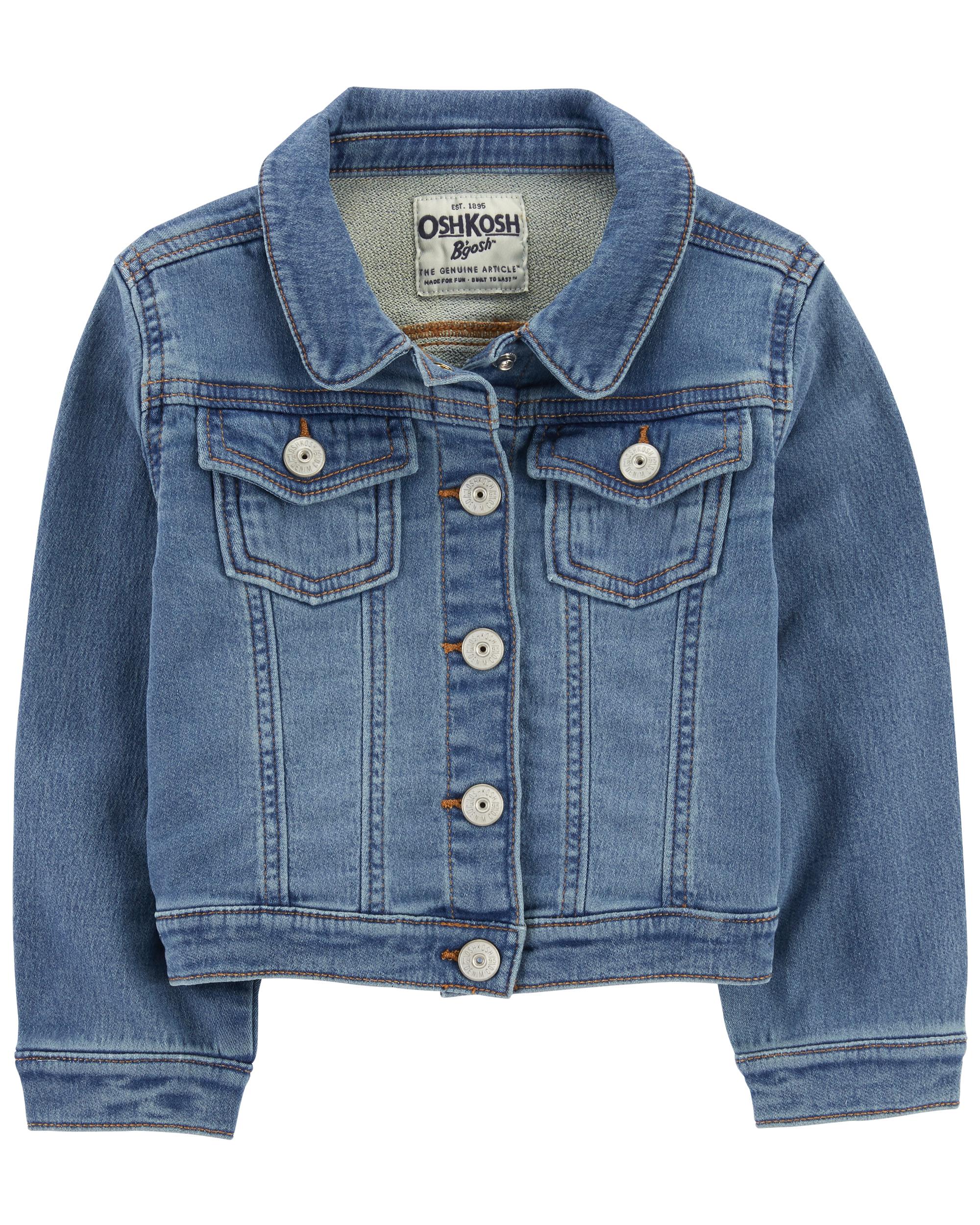 OshKosh Bgosh Toddler Girls Classic Knit Like Denim Jacket