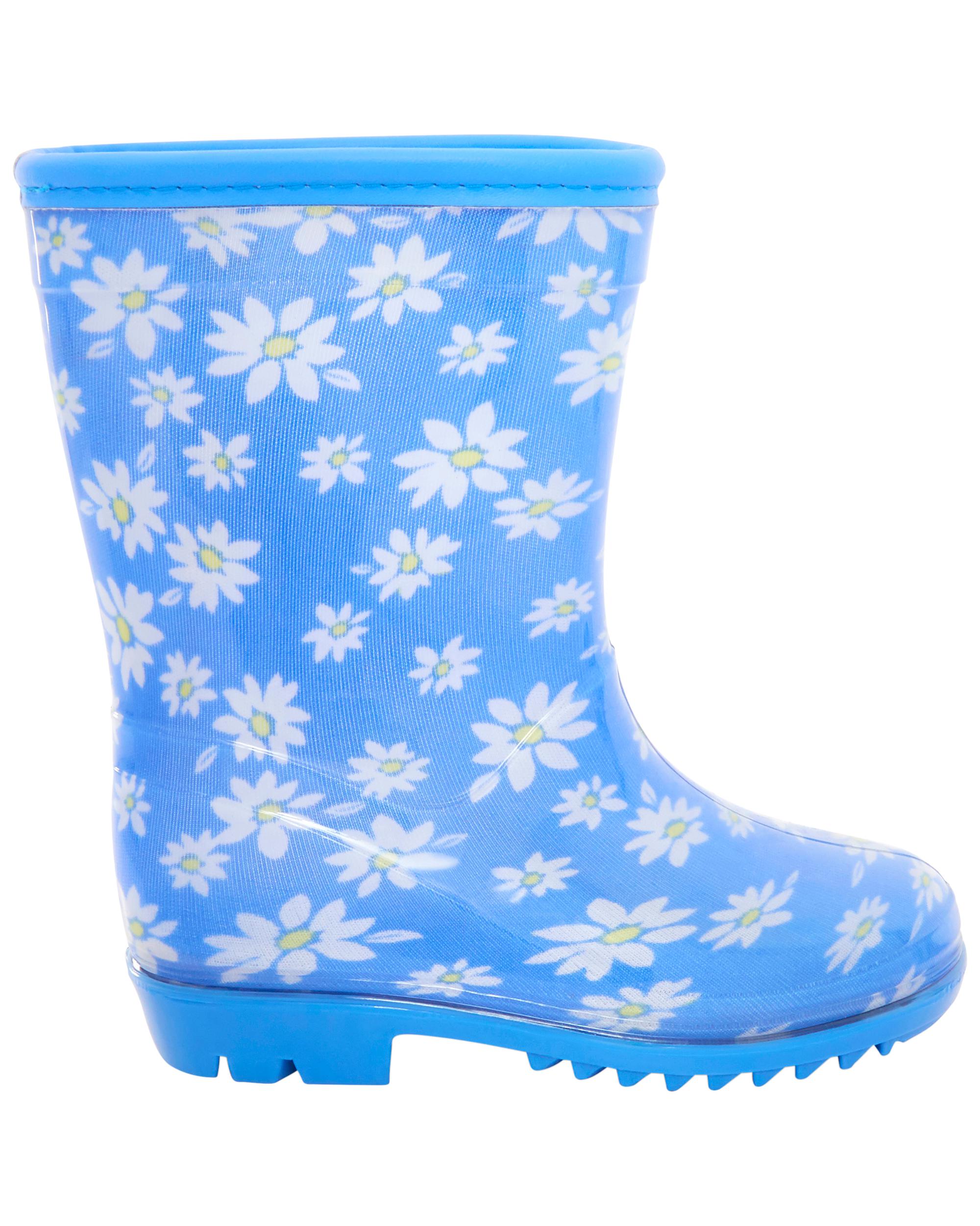 Toddler Daisy Print Rain Boots