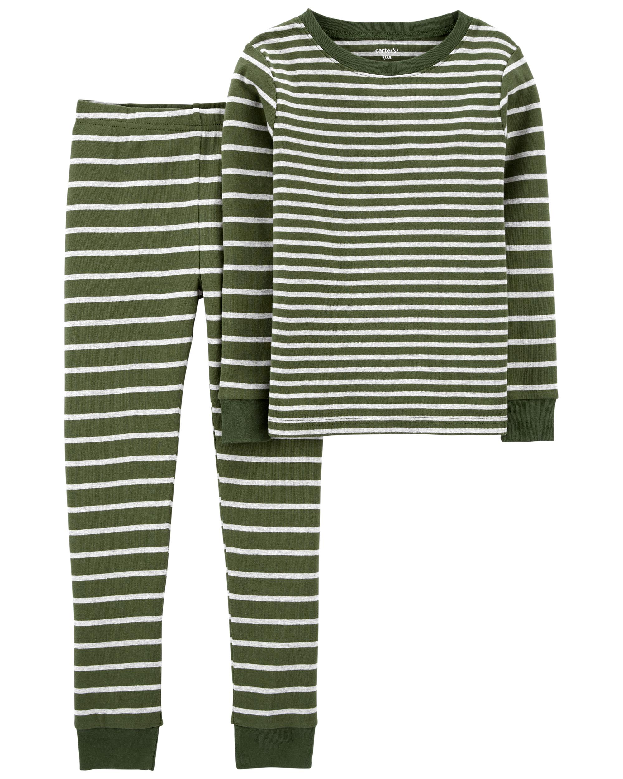 Kid 2-Piece Striped 100% Snug Fit Cotton Pyjamas