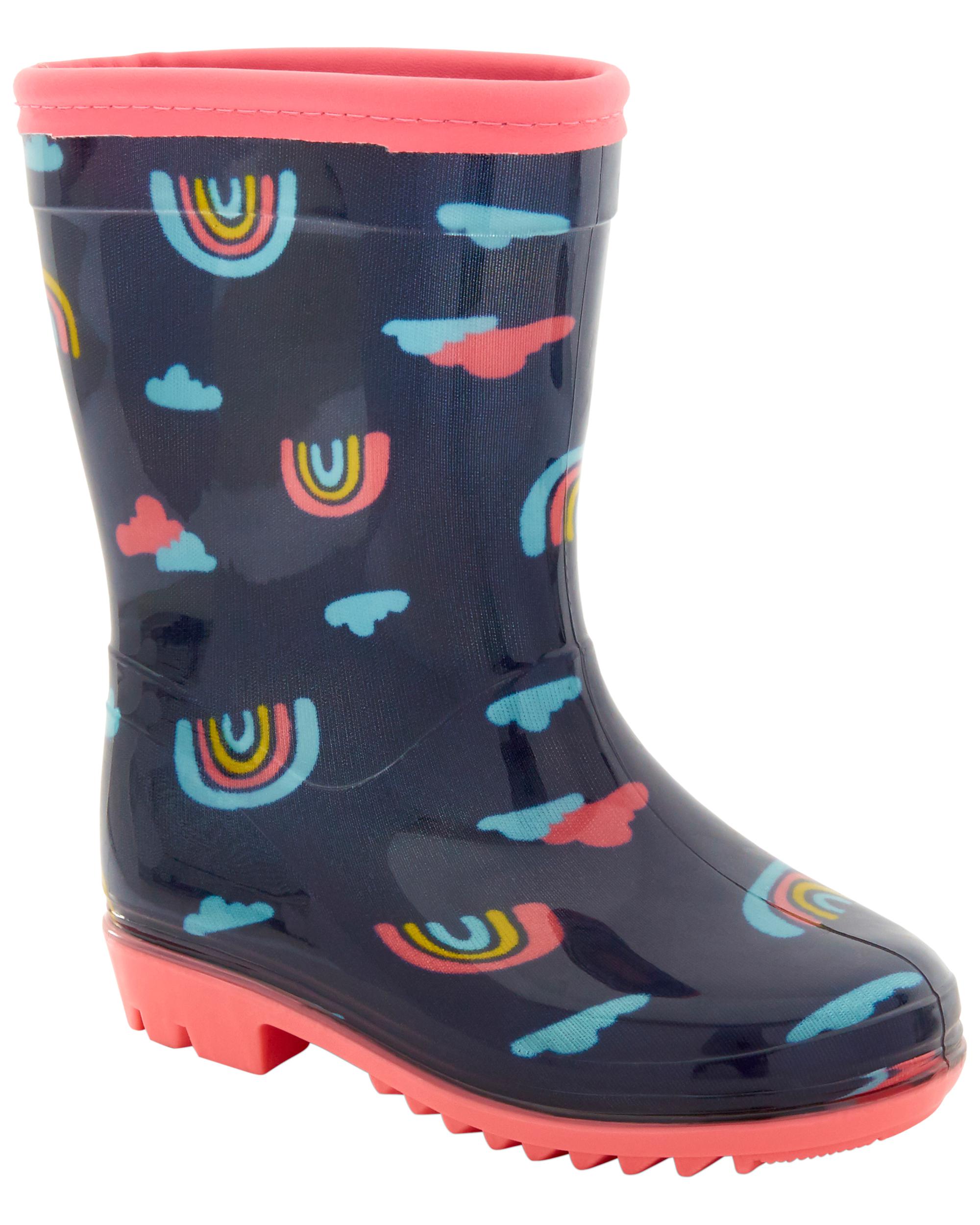 Rainbow toddler rain boots online